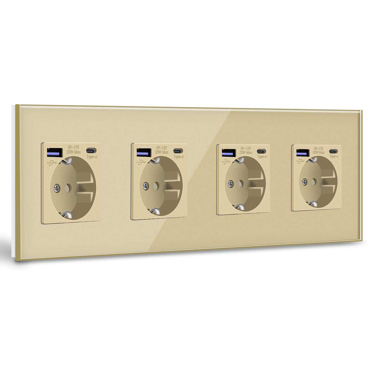 BSEED EU sockets with 20W PD Fast Charge Type-C Interface Outlet Wall Socket