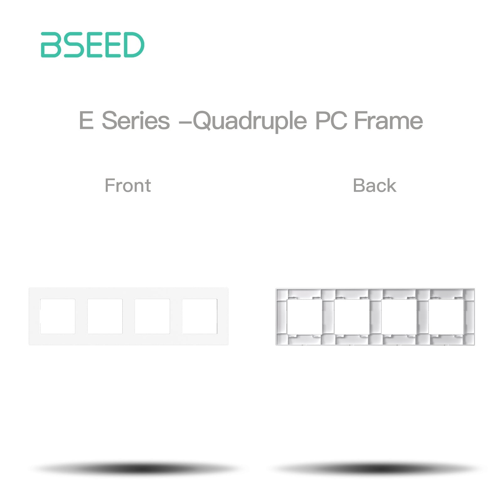 BSEED DIY Part Customized Free Combinations Mechanical Switch Socket Insert White Color Crystal Glass Panel Light Switches Bseedswitch Plastic 4 Slot Panel 