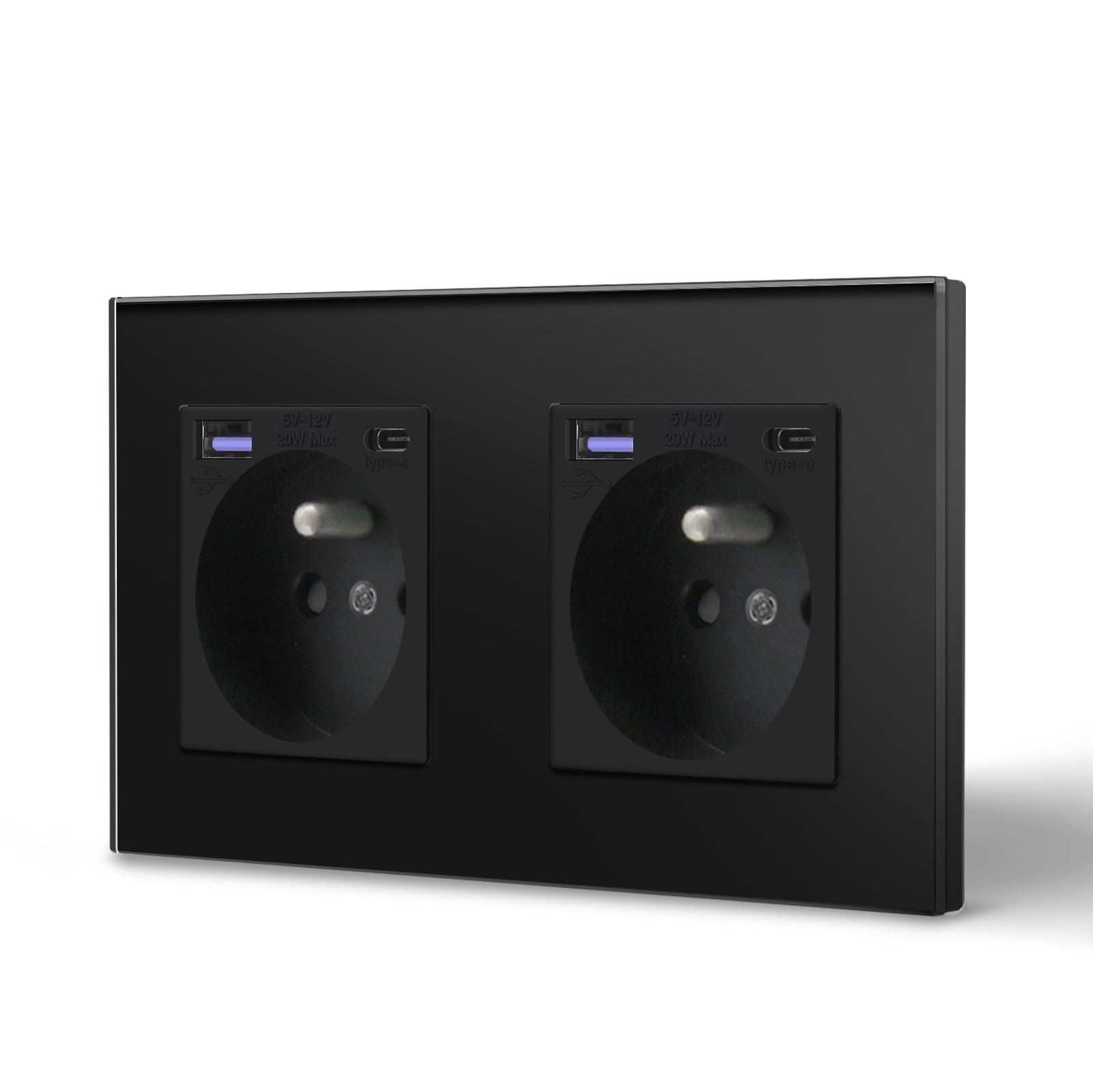 BSEED FR sockets with 20W PD Fast Charge Type-C Interface Outlet Wall Socket Power Outlets & Sockets Bseedswitch 