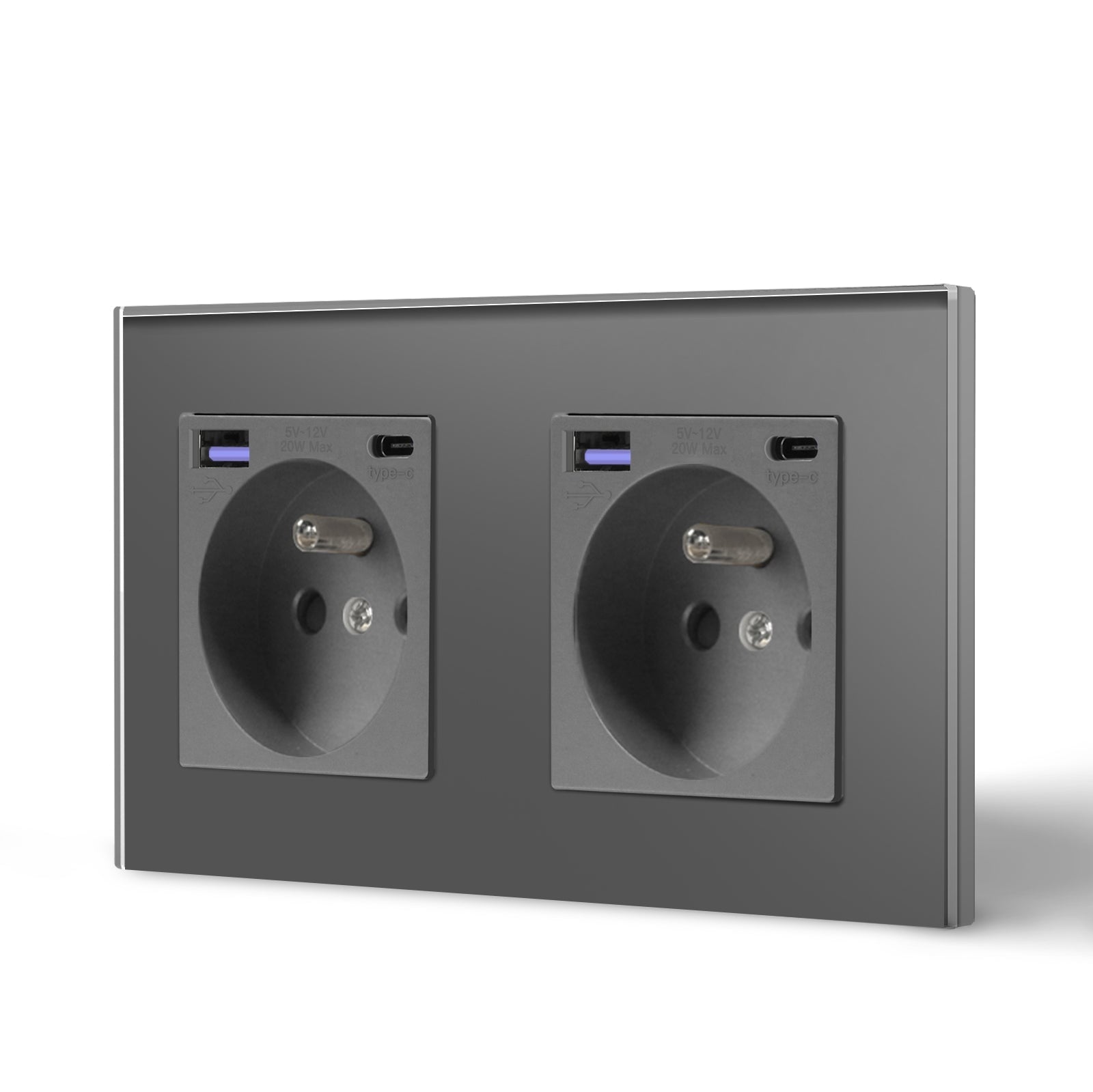 BSEED FR sockets with 20W PD Fast Charge Type-C Interface Outlet Wall Socket Power Outlets & Sockets Bseedswitch 