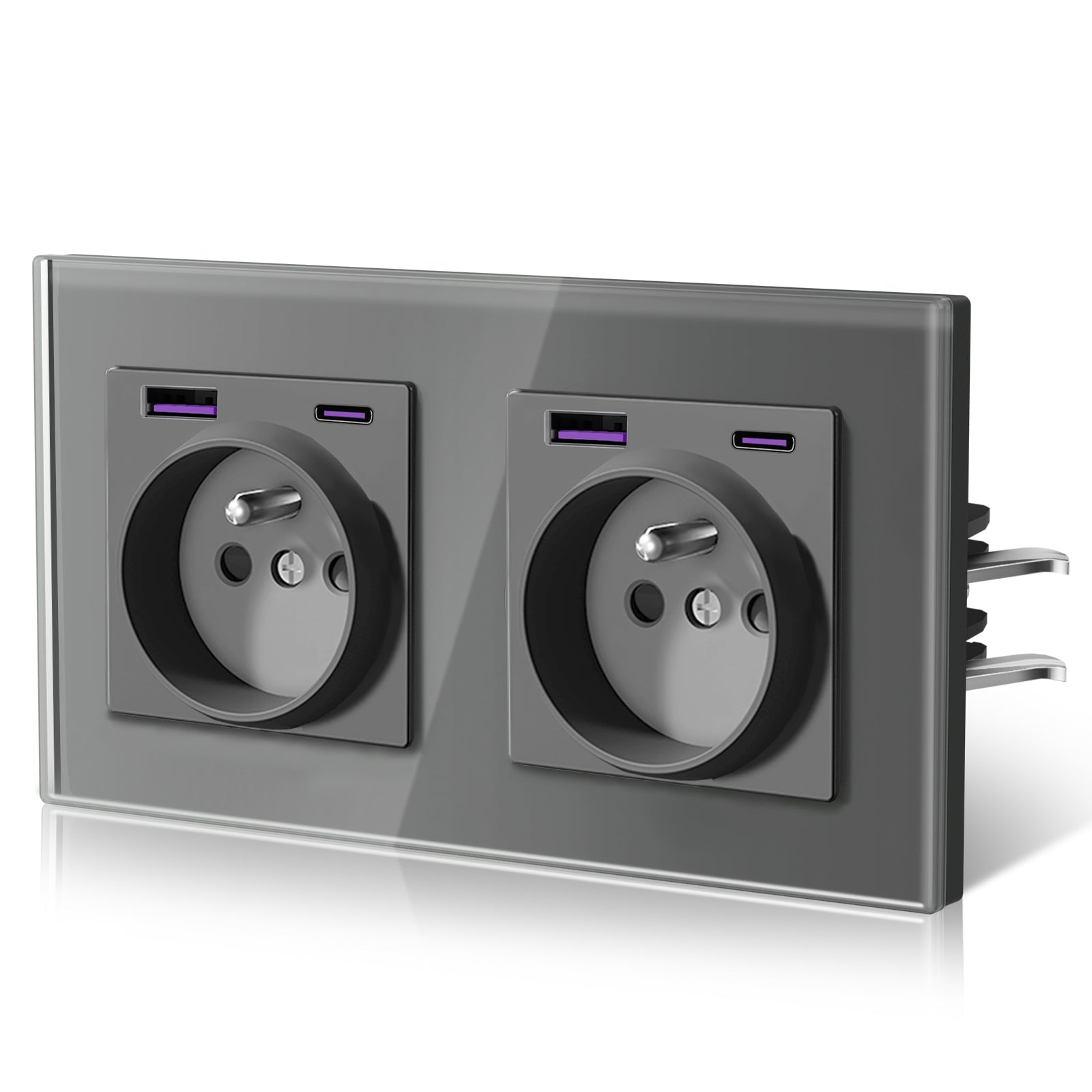 BSEED Heritage Series French Wall Socket with 20W USB-C with Claws Power Outlets & Sockets Bseedswitch 