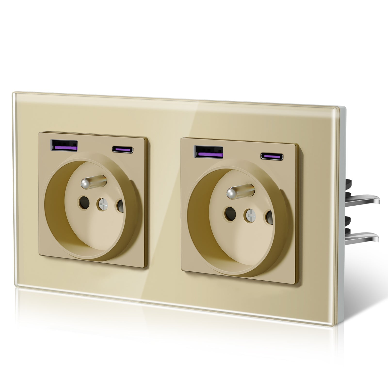 BSEED Heritage Series French Wall Socket with 20W USB-C with Claws Power Outlets & Sockets Bseedswitch 