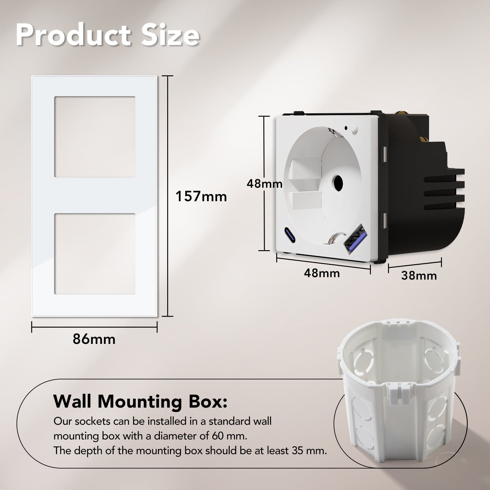 BSEED EU Wifi sockets Type-C With USB With Energy Monitoring socket Bseedswitch 