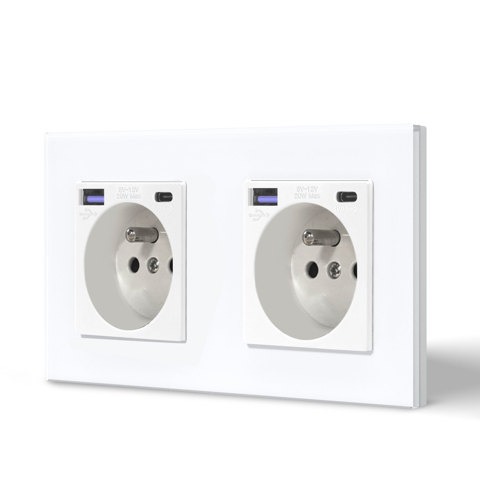 BSEED FR sockets with 20W PD Fast Charge Type-C Interface Outlet Wall Socket Power Outlets & Sockets Bseedswitch 