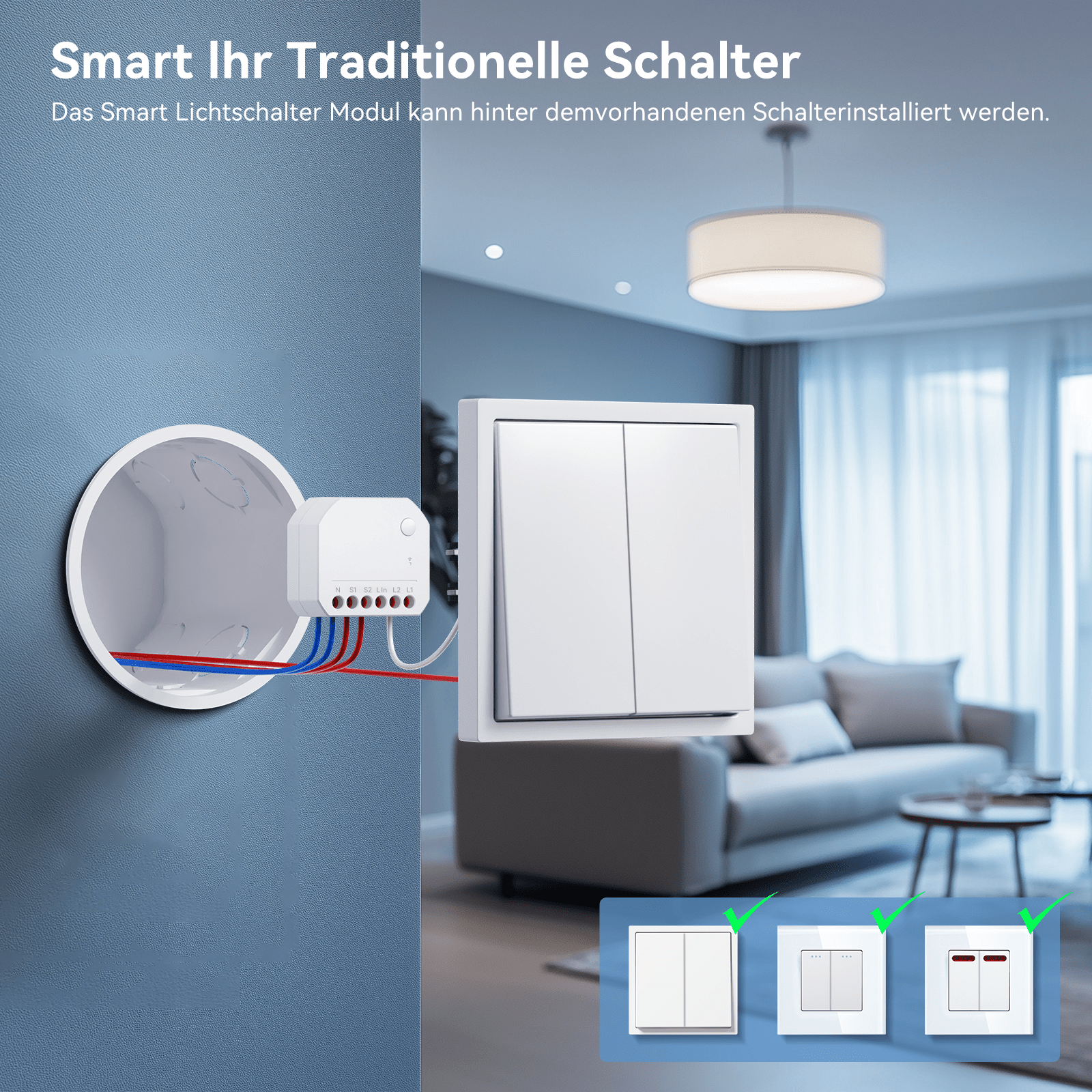 BSEED Smart WiFi Switch Module Work with Tuya Light Switches Bseedswitch 