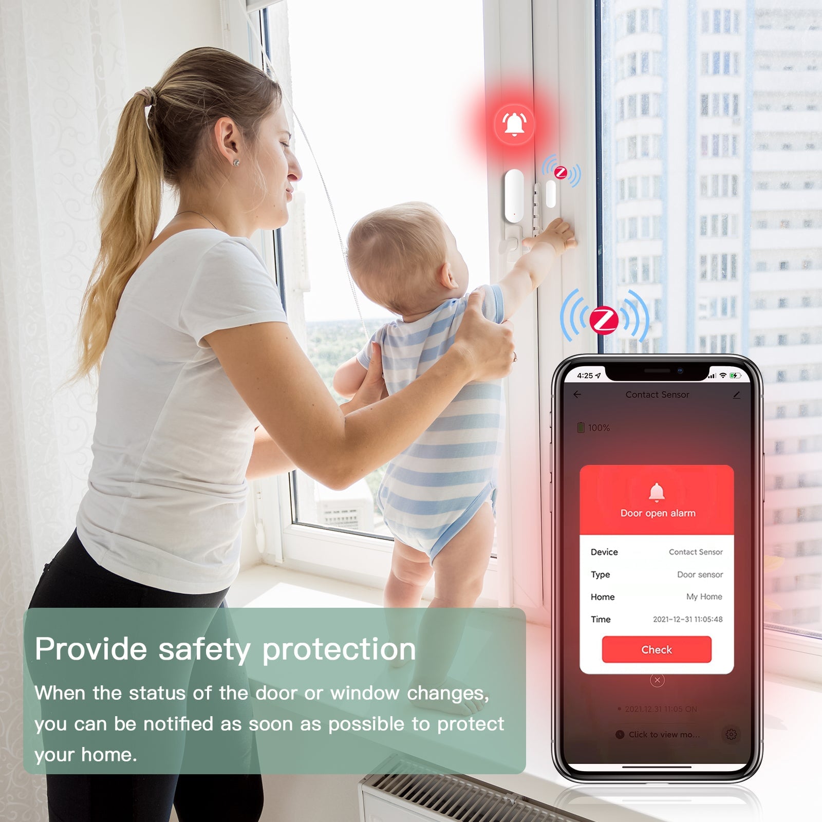 BSEED ZigBee Door Sensor Switch Door Detector Smart Home Security Alarms For Home Door Keyhole Escutcheons Bseedswitch 