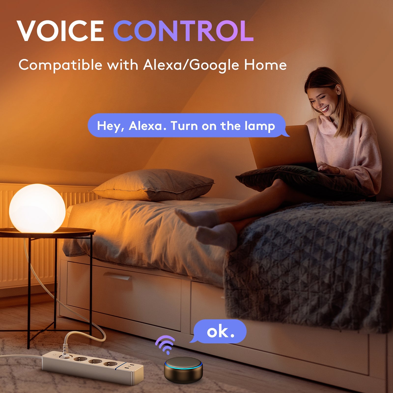 BSEED Smart Wifi Plug With Energy Monitoring 30W USB and Type-C Ports Work With Alexa and Google Bseedswitch 