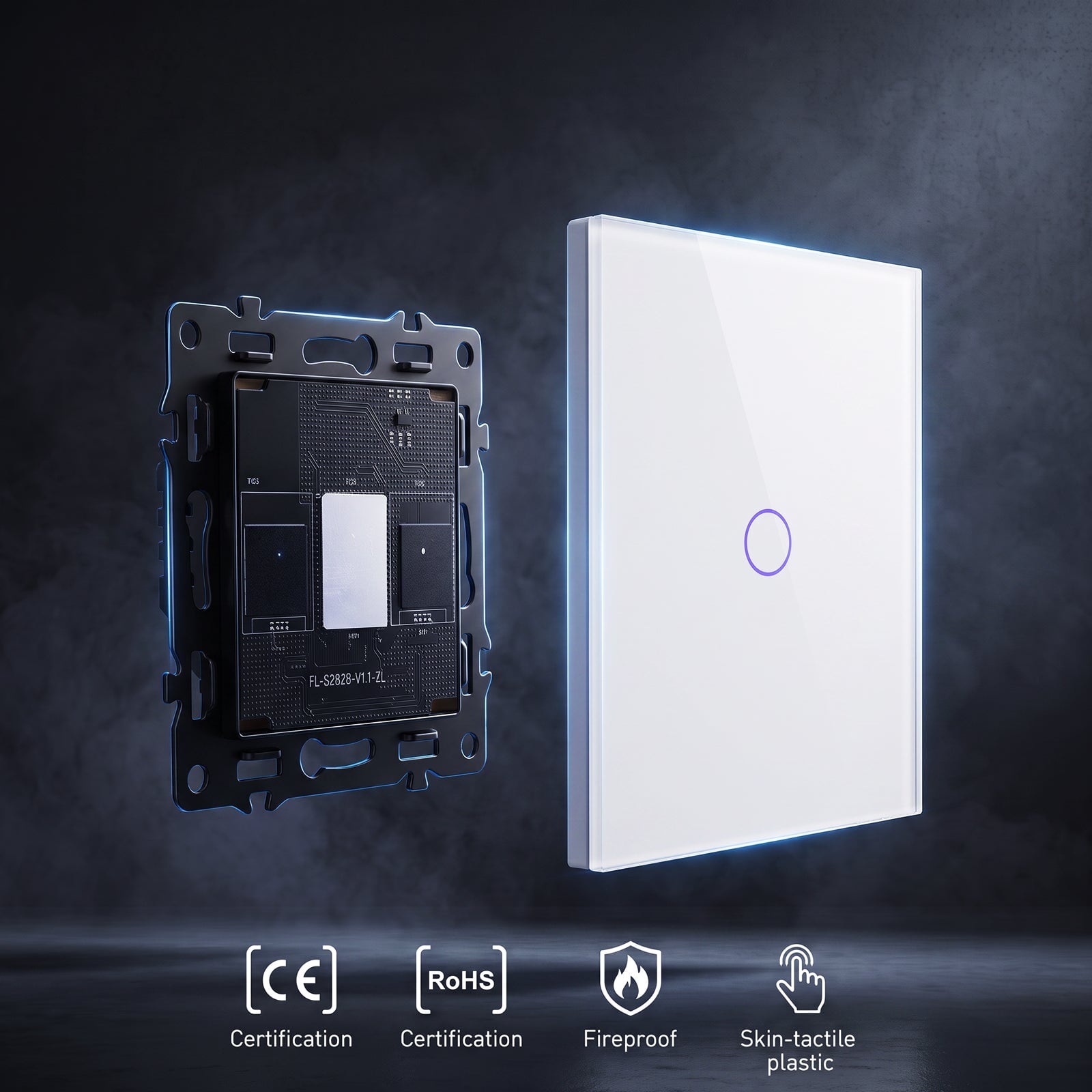 light switch intelligent Bseed Matter Wifi, interrupteur mural électrique, interrupteurs d'éclairage, Bseedswitch 