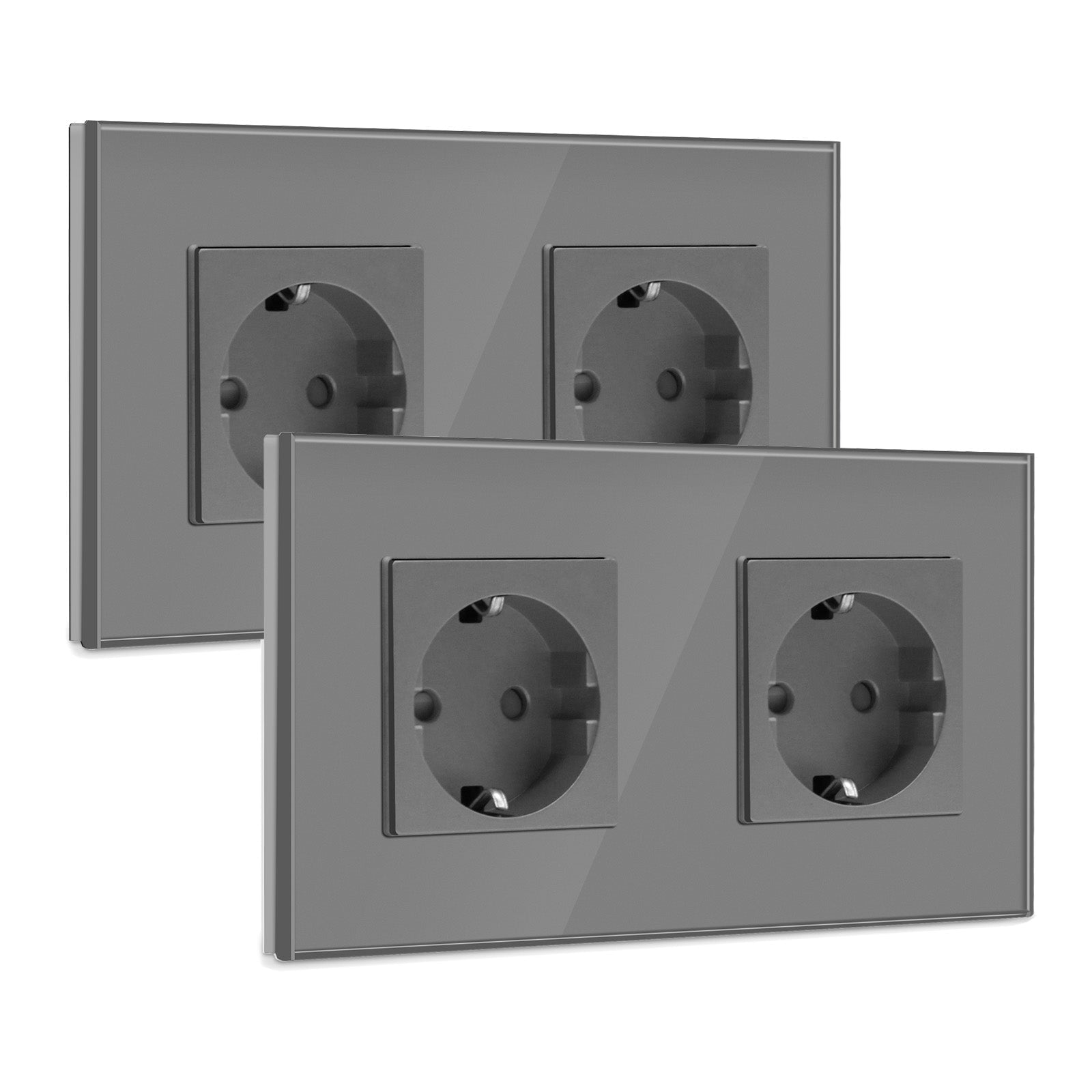BSEED EU Wall Sockets Power Outlets Glass Panel 16A Multiple packaging Power Outlets & Sockets Bseedswitch 