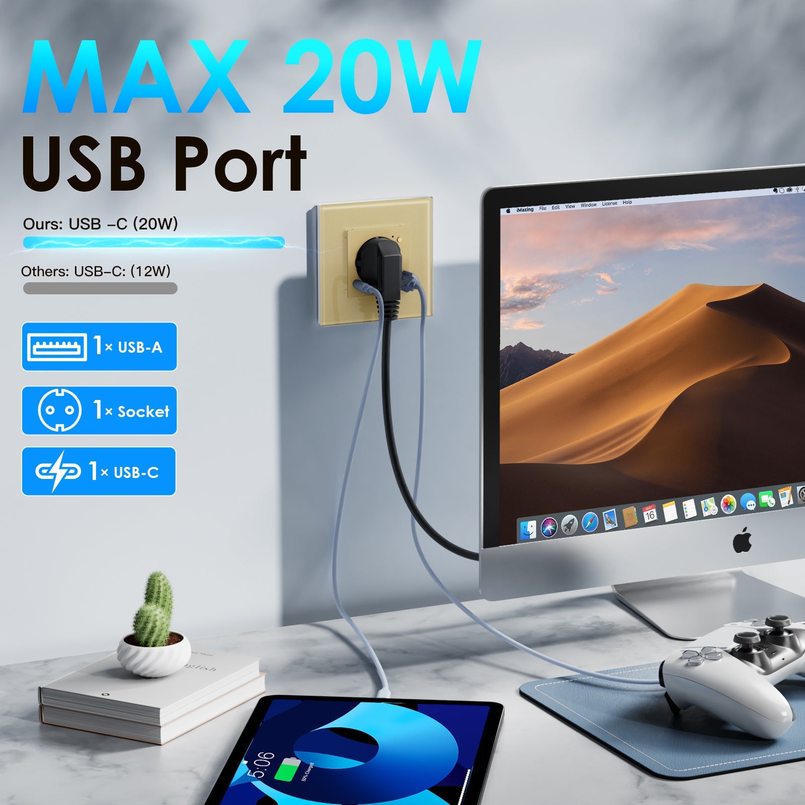 BSEED EU Wifi sockets Type-C With USB With Energy Monitoring socket Bseedswitch 