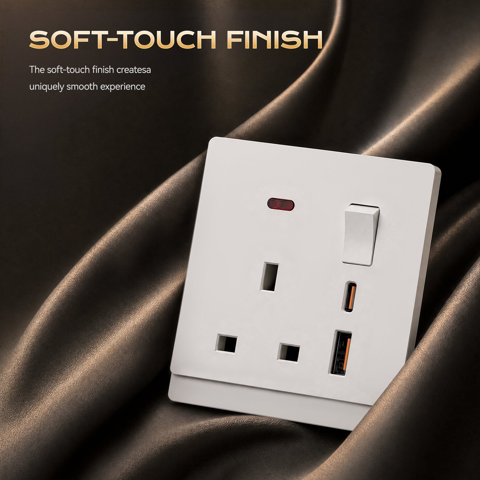 BSEED G16 Series UK Standard 13A Socket with 18W USB-C Port Power Outlets & Sockets Bseedswitch 