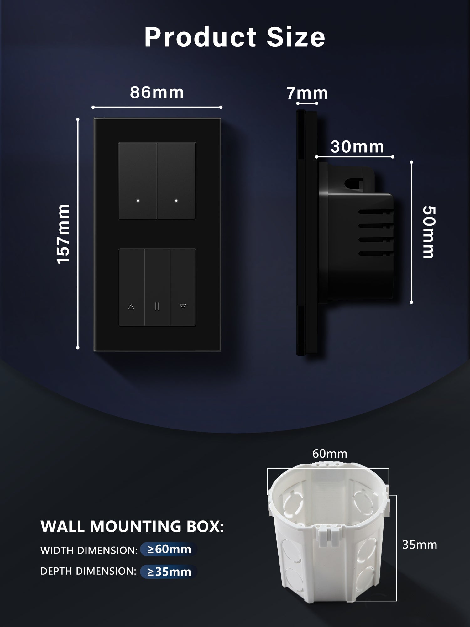 Bseed Echo Smart Wifi Light Switch With Wifi Roller Shutter Switch Work with Tuya Alex Google Assistant Blind Switch Home Automation Kits Bseedswitch 