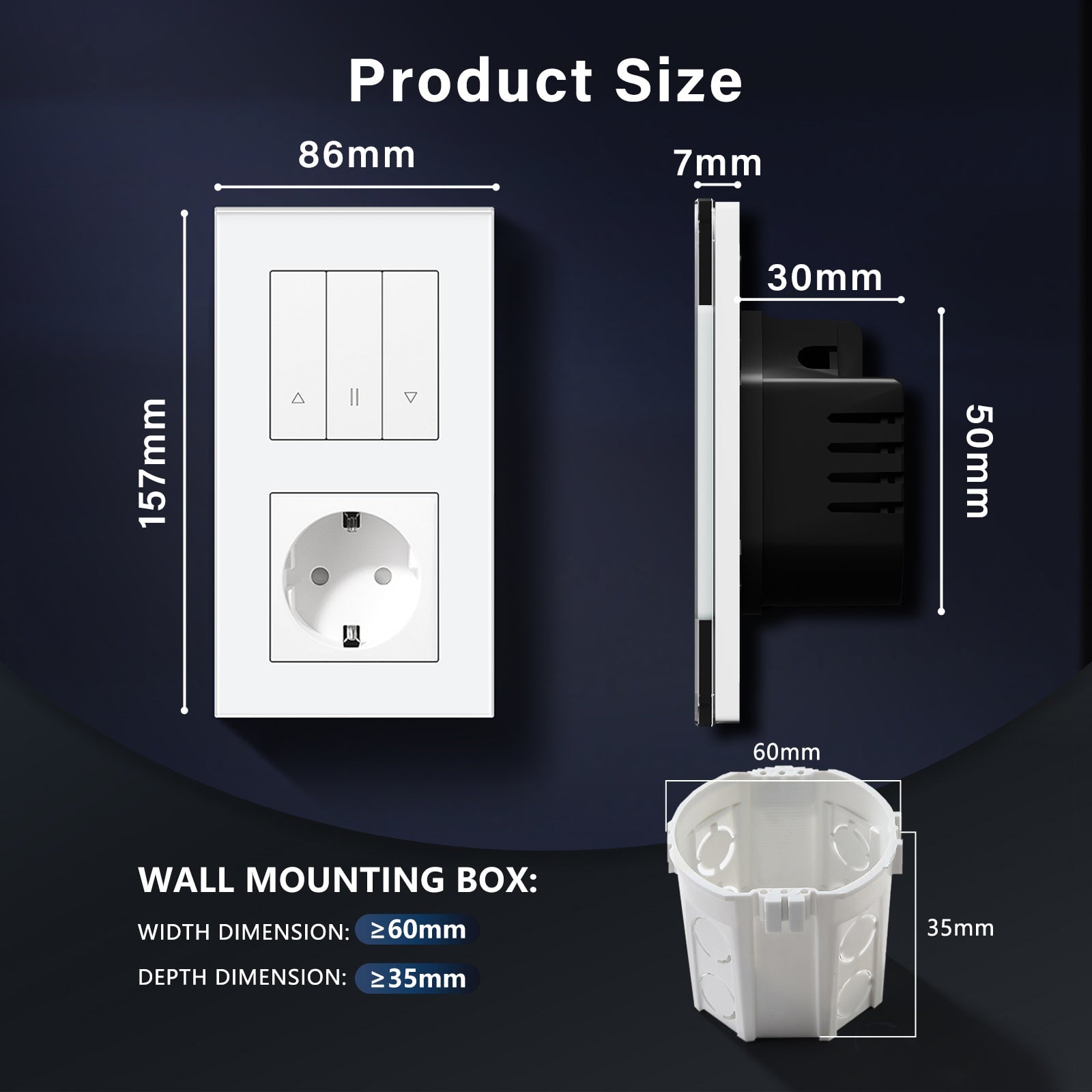 Bseed Echo Smart Zigbee Blind Switch Roller Shutter Switch Socket For type F plug Shutters Bseedswitch 