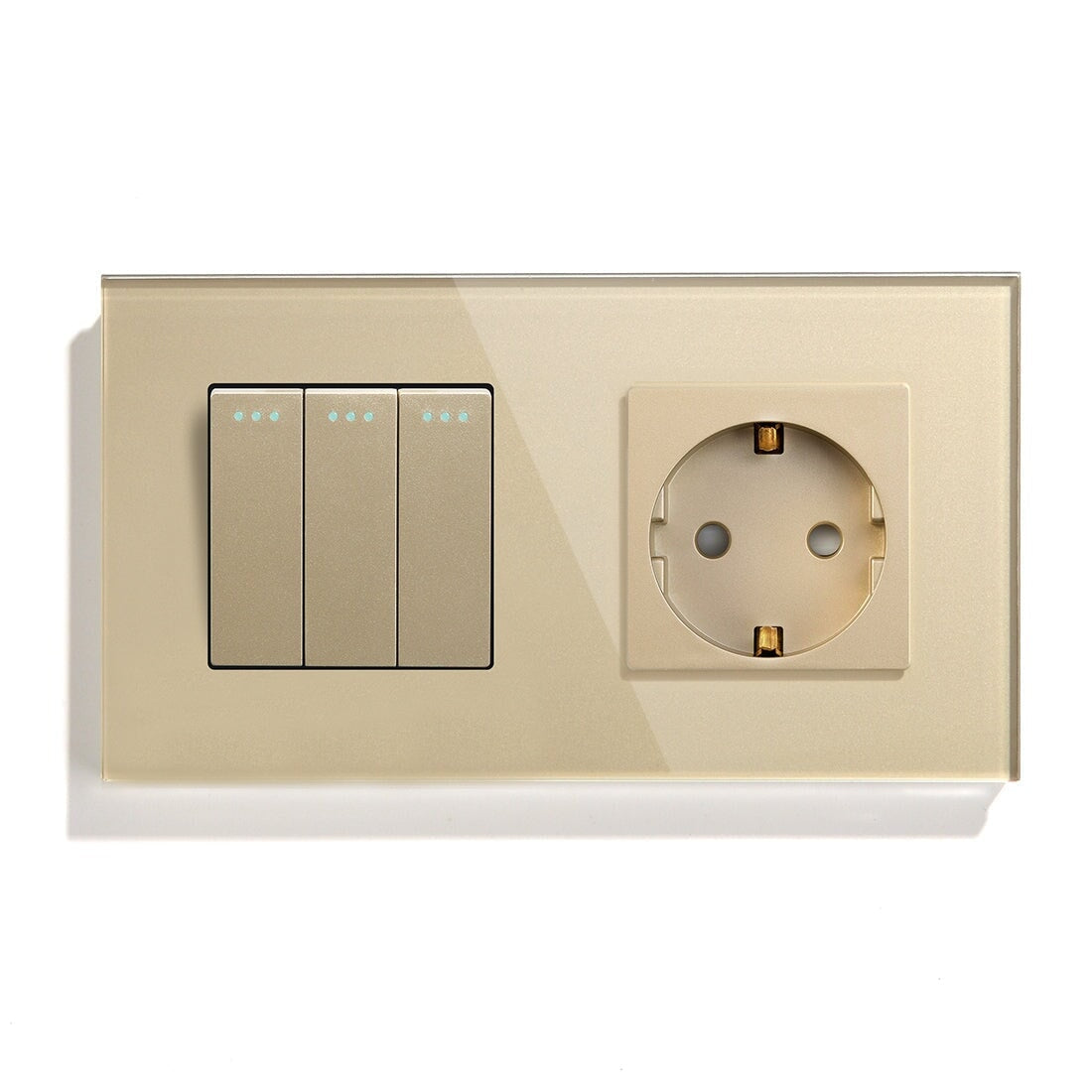 BSEED Mechanical 1/2/3 Gang 1/2Way Touch Light Switch With Normal Eu S ...