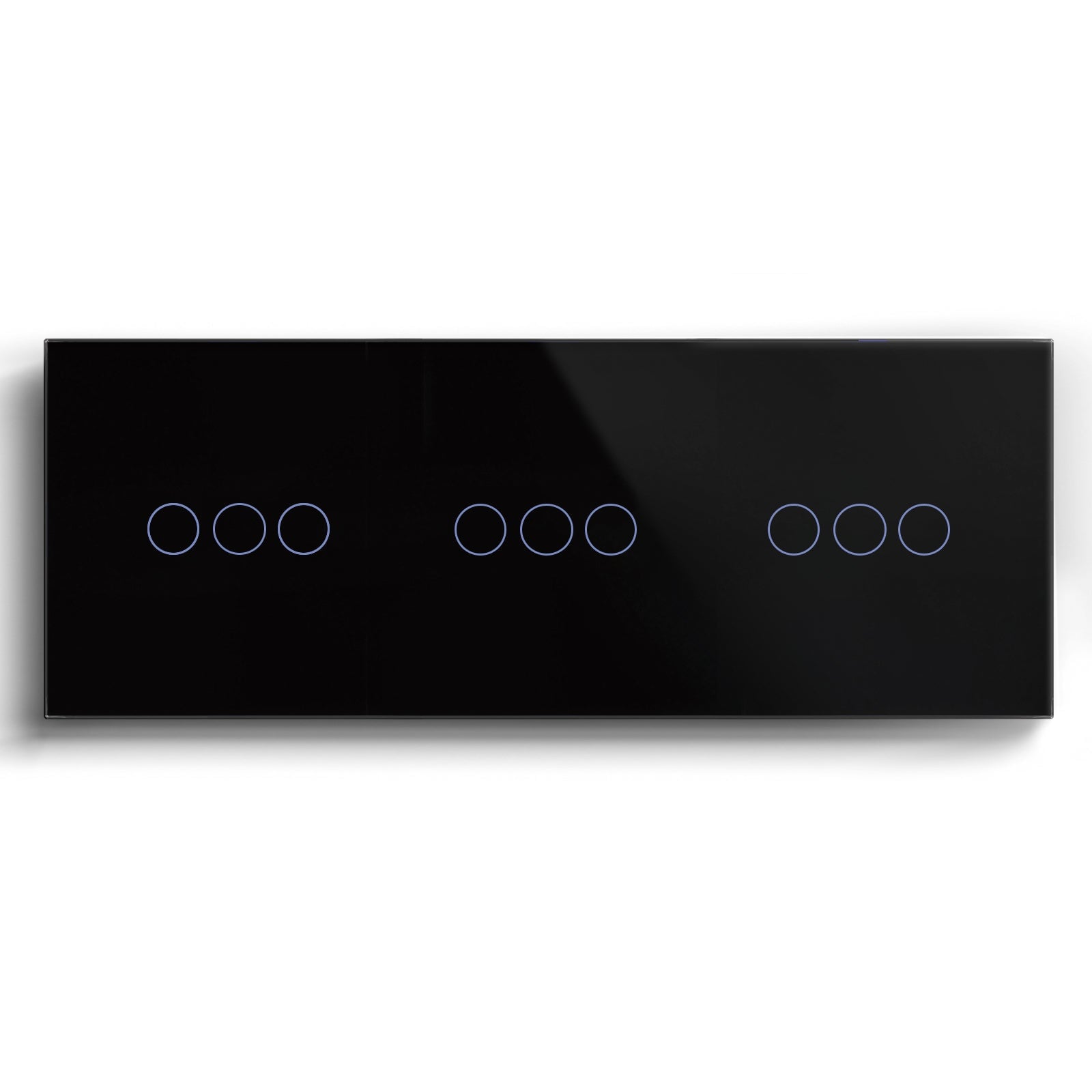 Bseed Smarter WLAN Lichtschalter (mit Neutralleiter) Bseed Lichtschalter Schwarz 3 Fach + 3 Fach + 3 Fach 