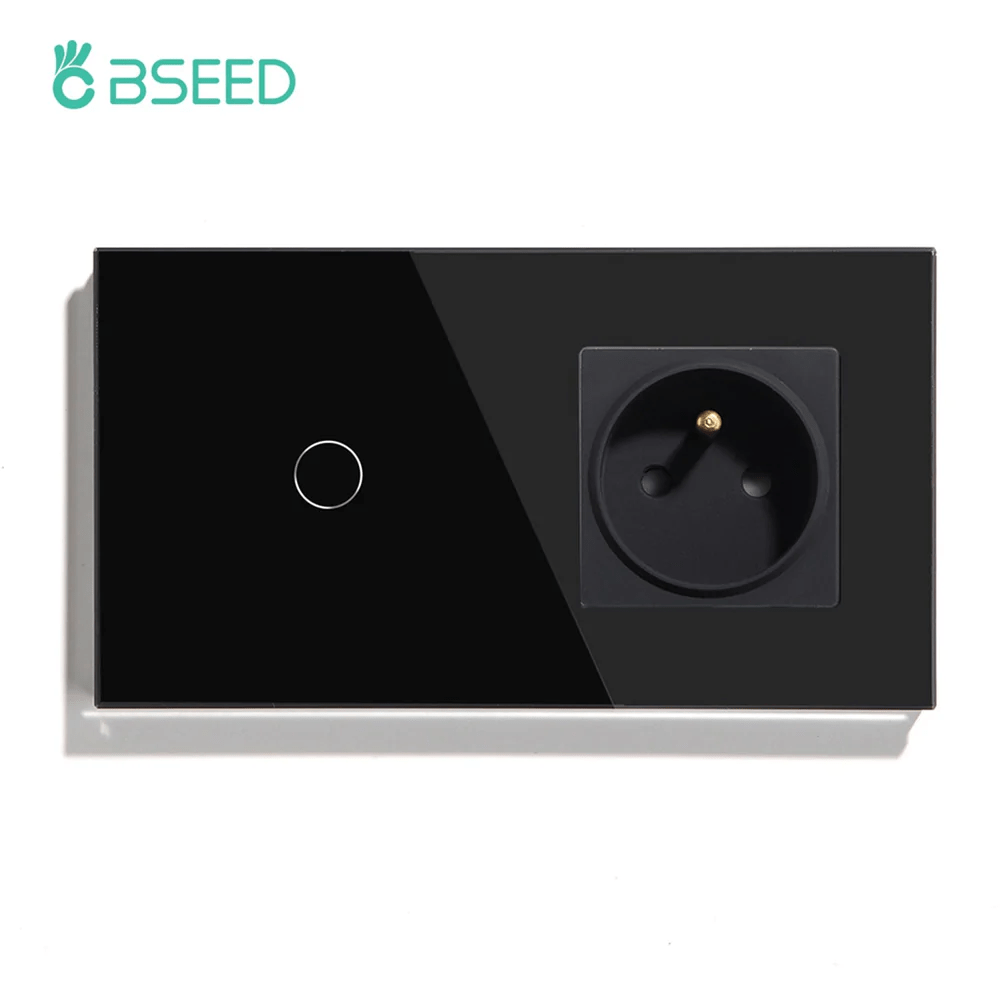 BSEED Product Customization Bseedswitch zigbee 1gang switch with french socket 