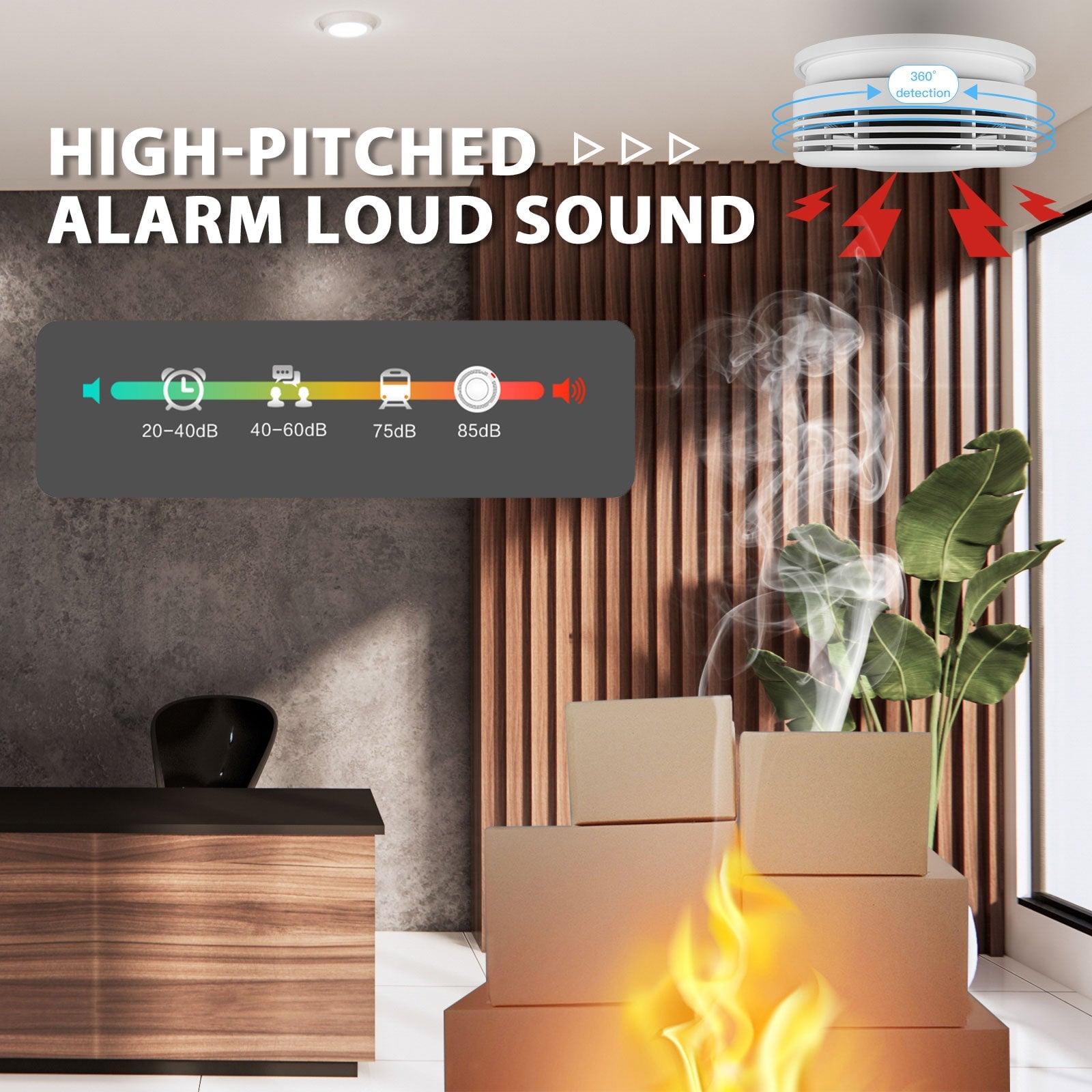 BSEED Wifi Smoky Sensor Smart Wifi Smoke Detector battery smoke alarm beeping Smoke Detectors Bseedswitch 
