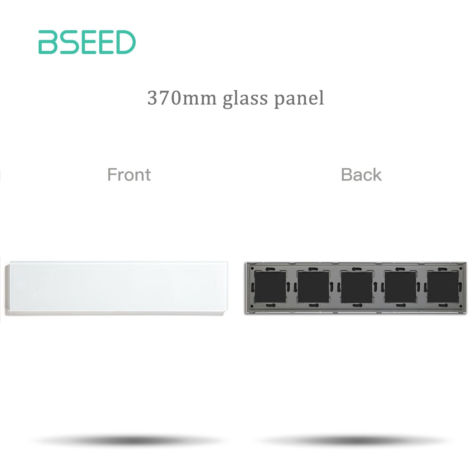 BSEED Crystal Glass Switch Panel Customizable Wall Switch Cover with Personalized Icon Options Bseedswitch White 370mm 