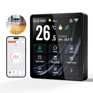 BSEED Smart Wifi Panel Electrical Floor Heating For Home Multi-functional Control Panel central control panel Bseedswitch Eclectric Black 