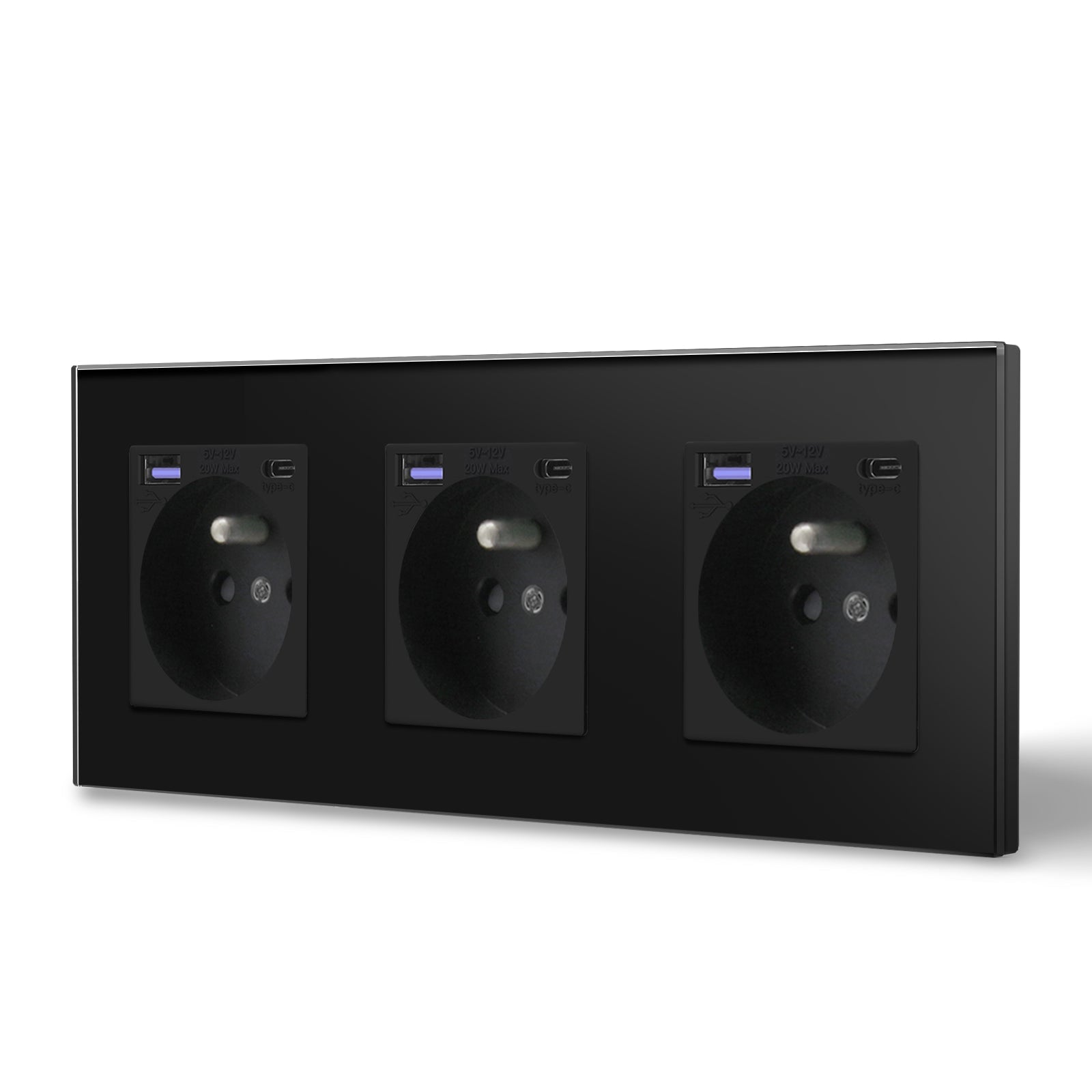 BSEED FR sockets with 20W PD Fast Charge Type-C Interface Outlet Wall Socket Power Outlets & Sockets Bseedswitch 
