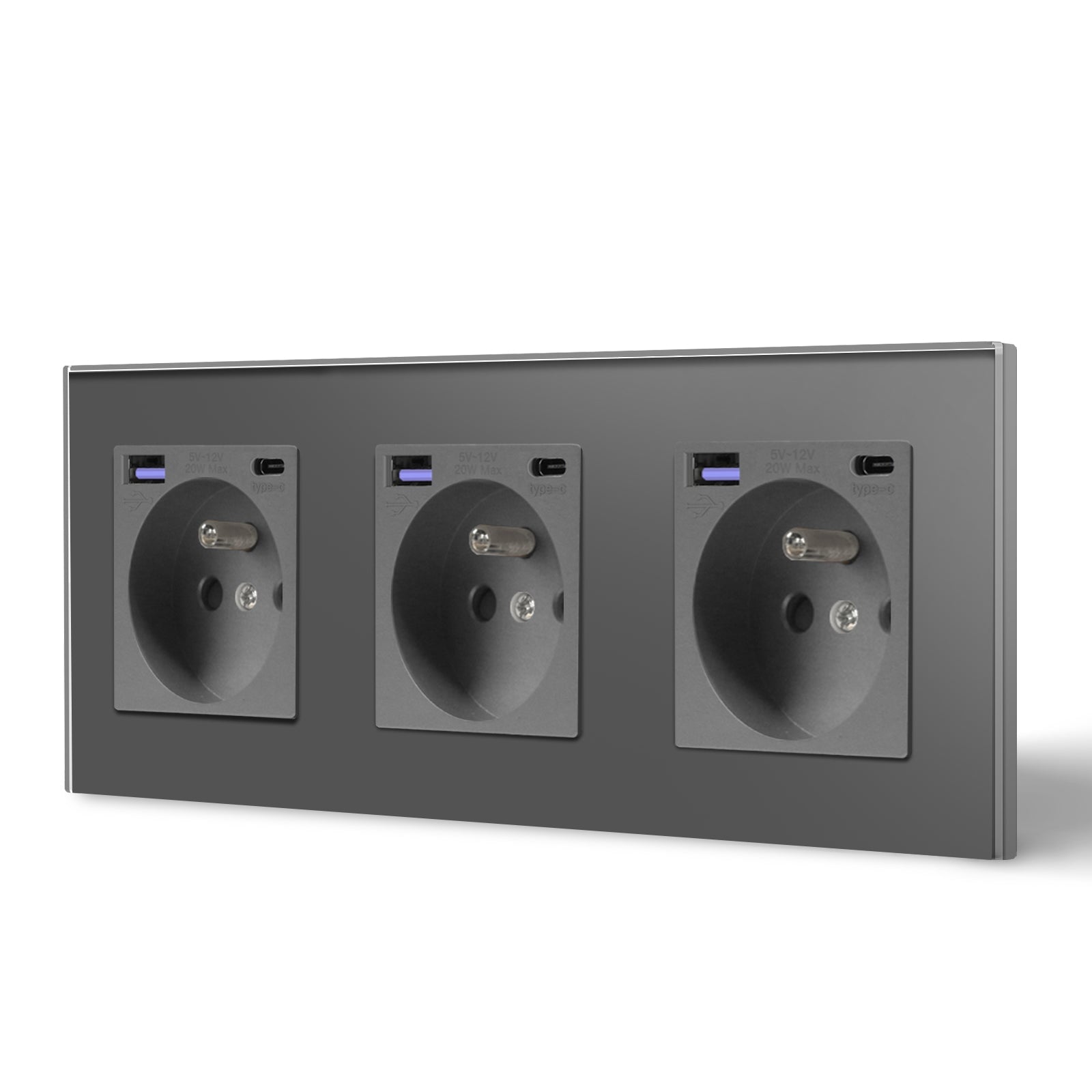 BSEED FR sockets with 20W PD Fast Charge Type-C Interface Outlet Wall Socket Power Outlets & Sockets Bseedswitch 