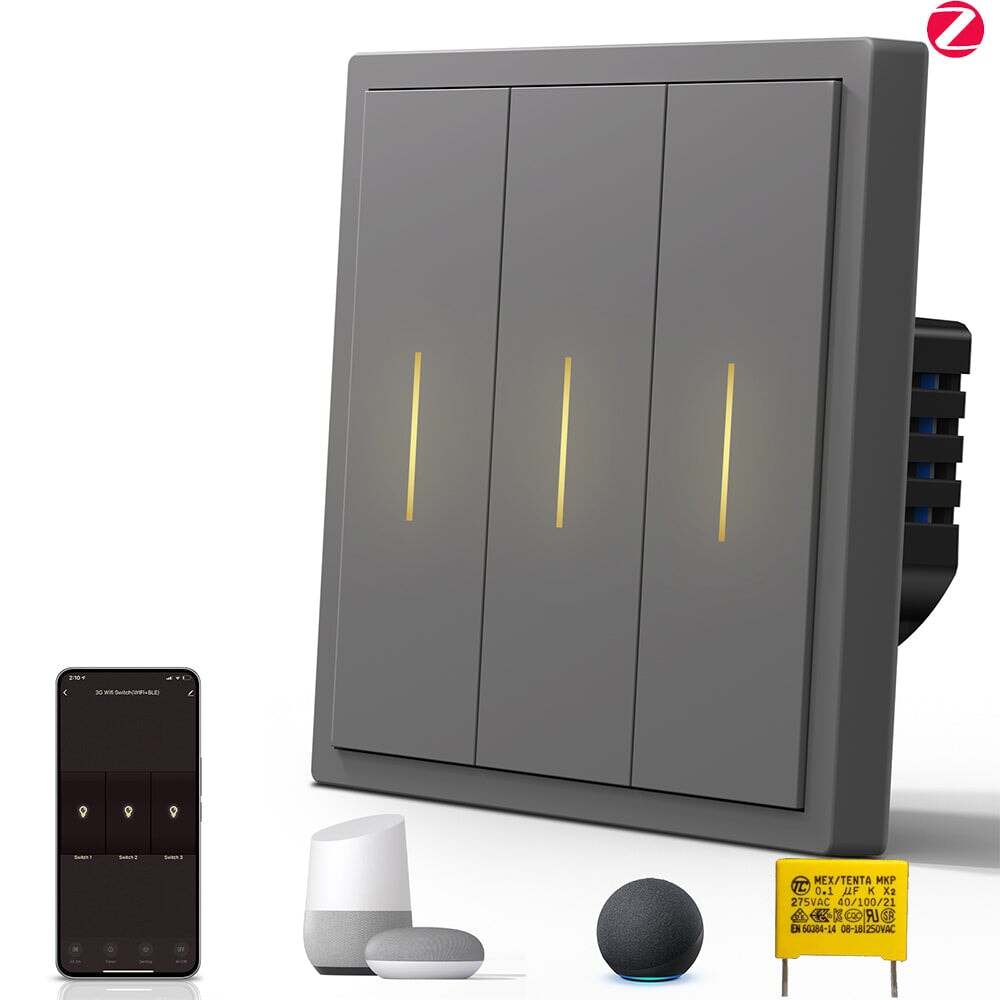 Interruptor Inteligente BSEED Serie Scale Zigbee (Sin Neutro) Interruptores de Luz Bseedswitch 