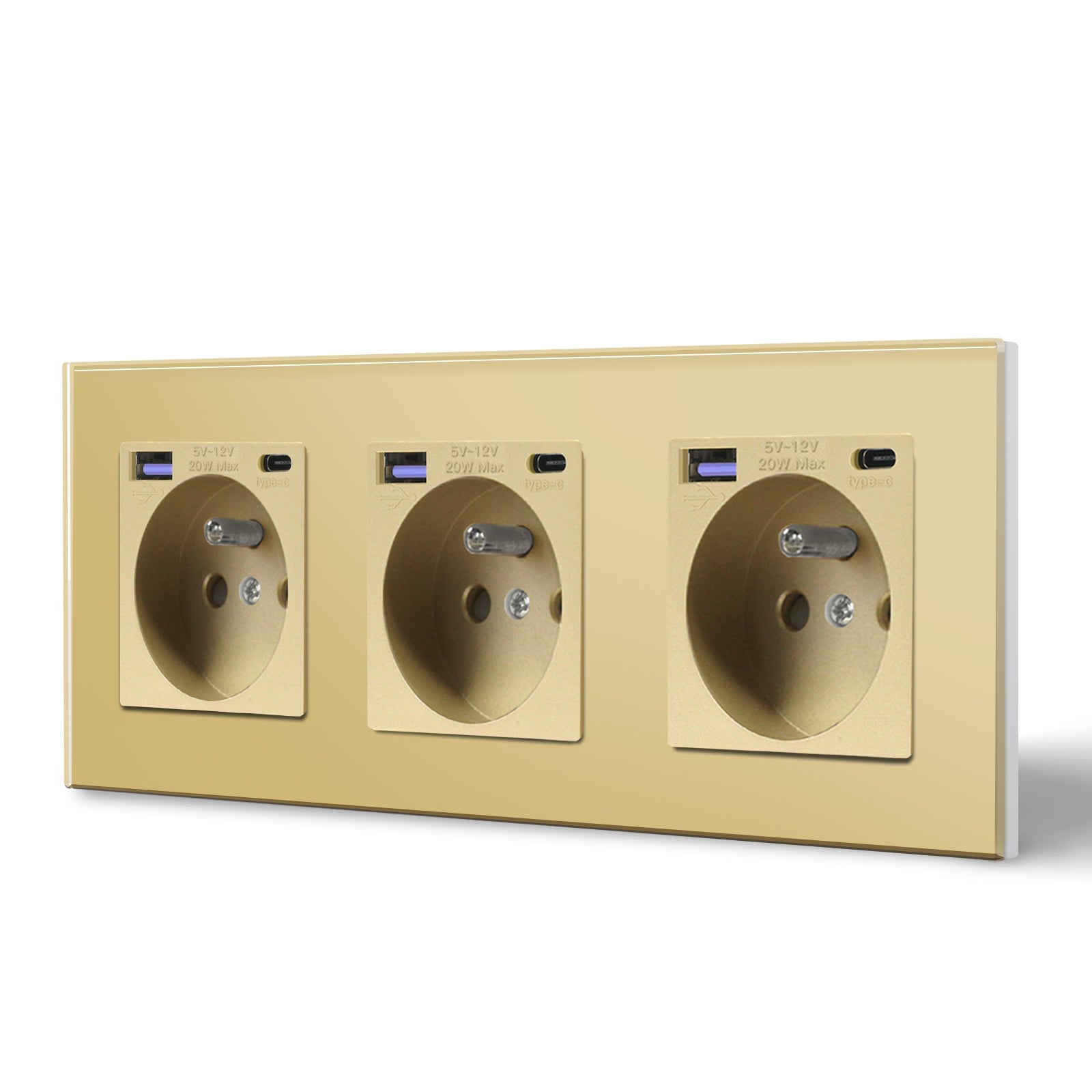 BSEED FR sockets with 20W PD Fast Charge Type-C Interface Outlet Wall Socket Power Outlets & Sockets Bseedswitch 