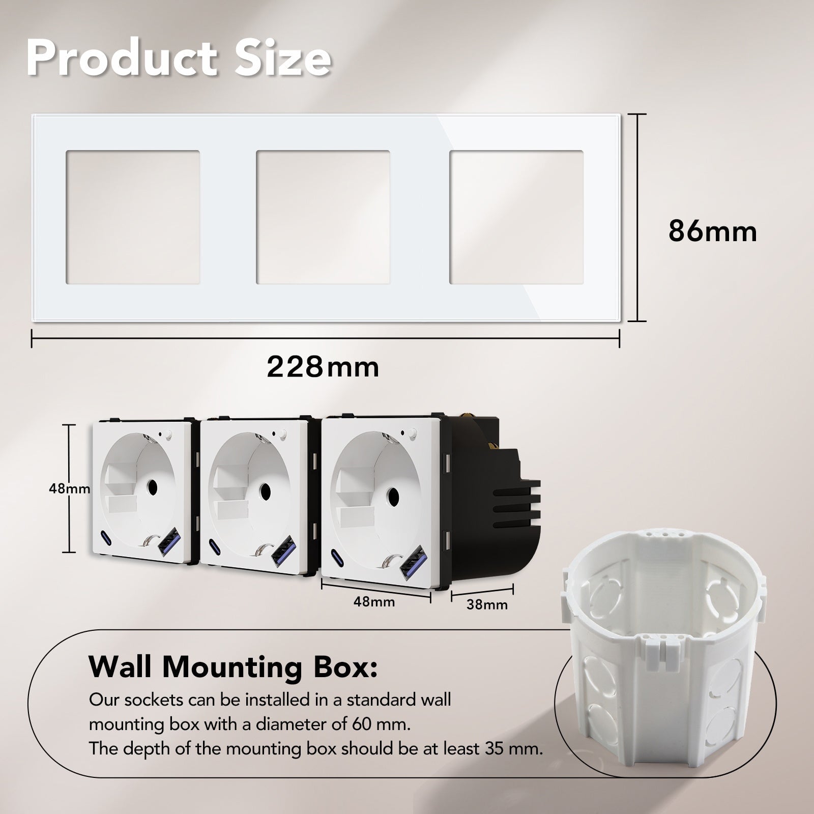 BSEED EU Wifi sockets Type-C With USB With Energy Monitoring socket Bseedswitch 