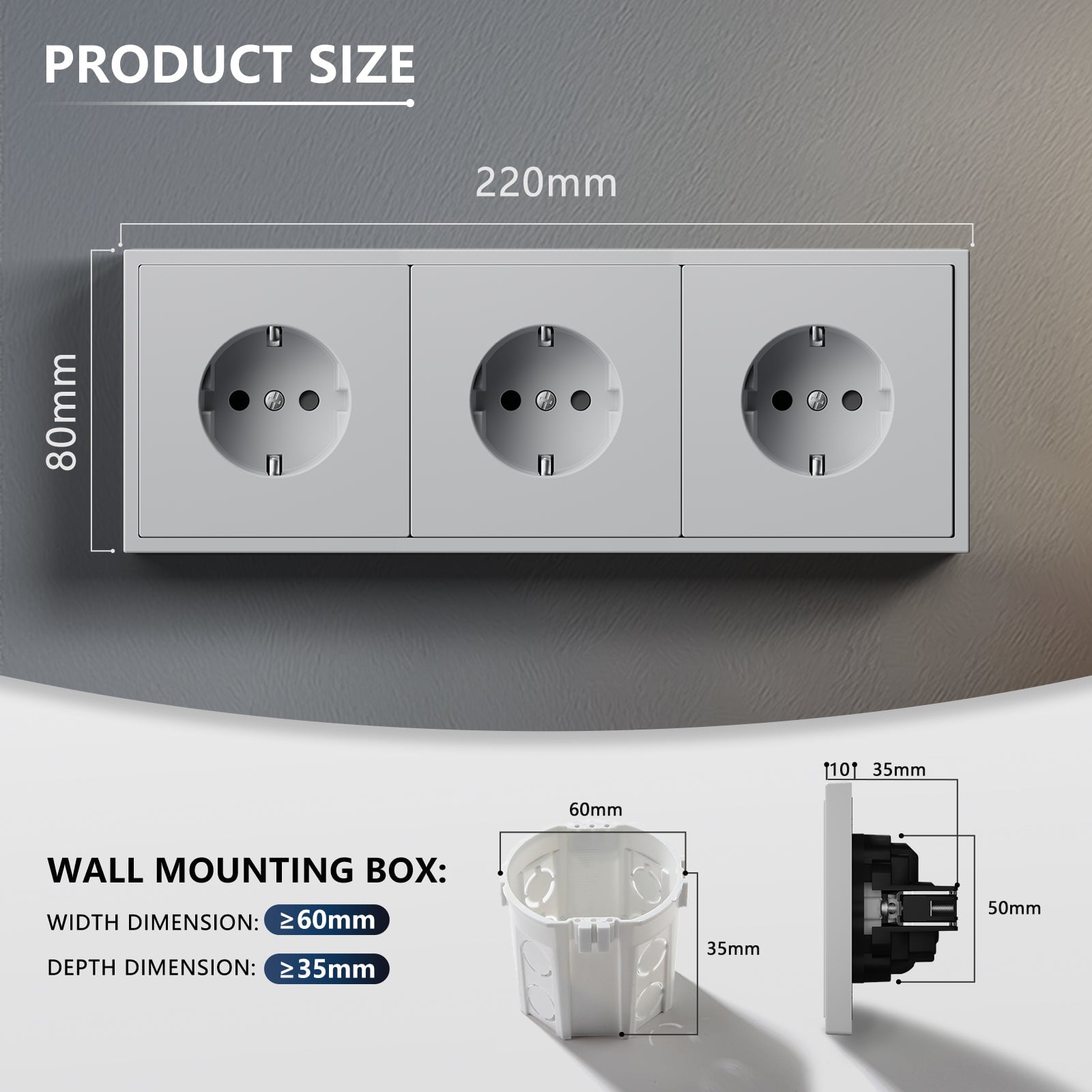 EG Easy Install EU Wall Sockets with clamping technology Power Outlets & Sockets Bseedswitch 
