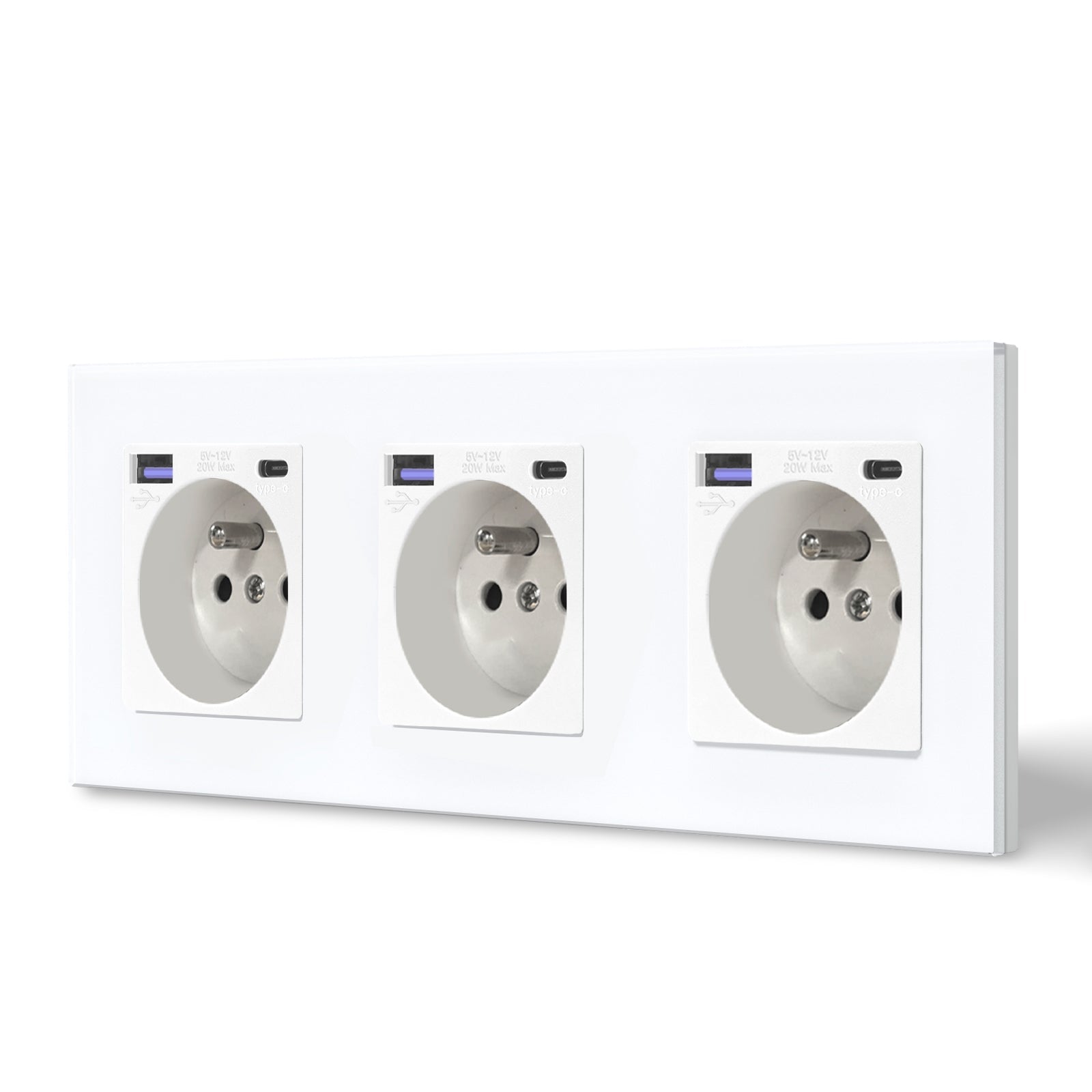 BSEED FR sockets with 20W PD Fast Charge Type-C Interface Outlet Wall Socket Power Outlets & Sockets Bseedswitch 
