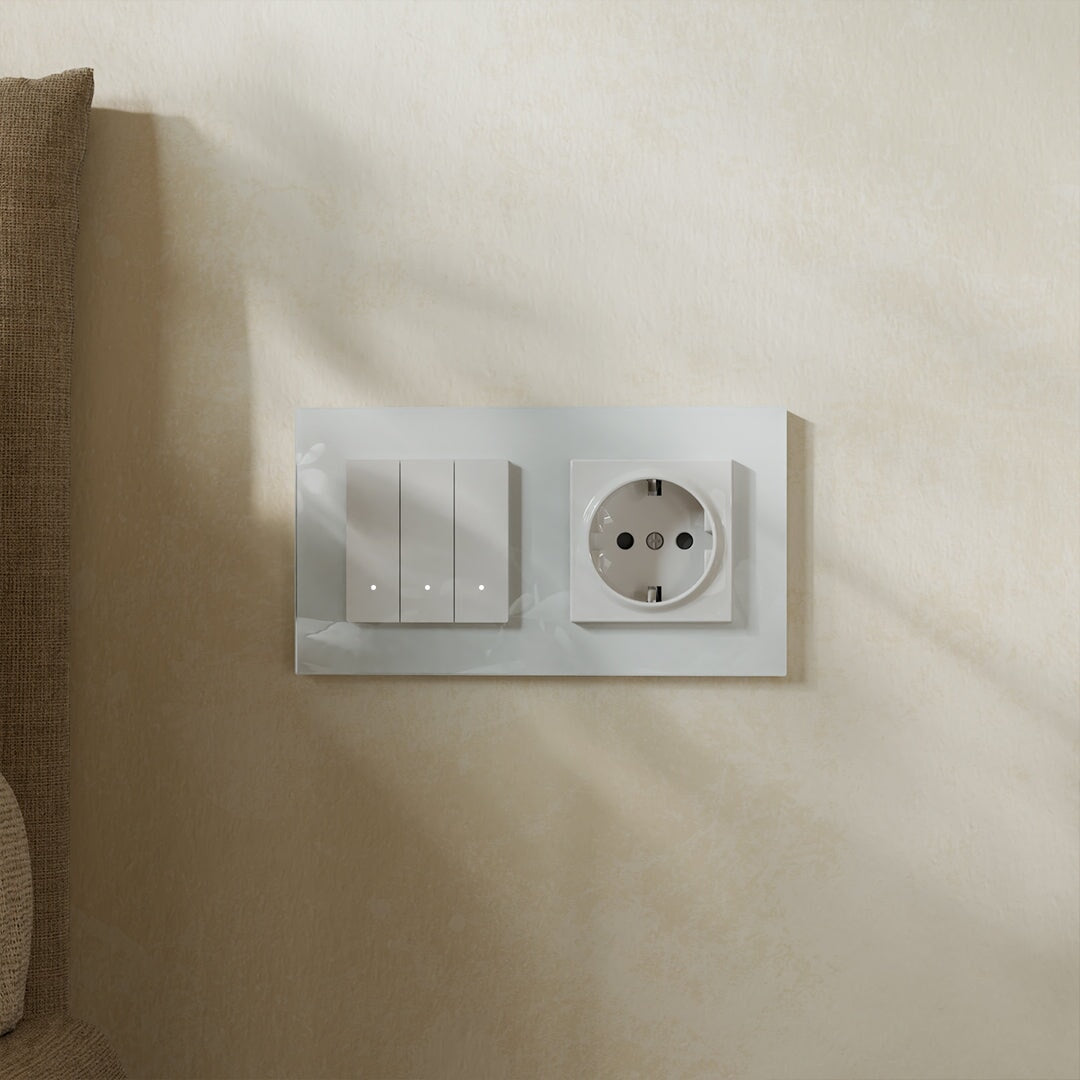 Click Series Smart Zigbee Switch Socket Insert DIY Part Customized Free Combinations White Color Light Switches Bseedswitch 