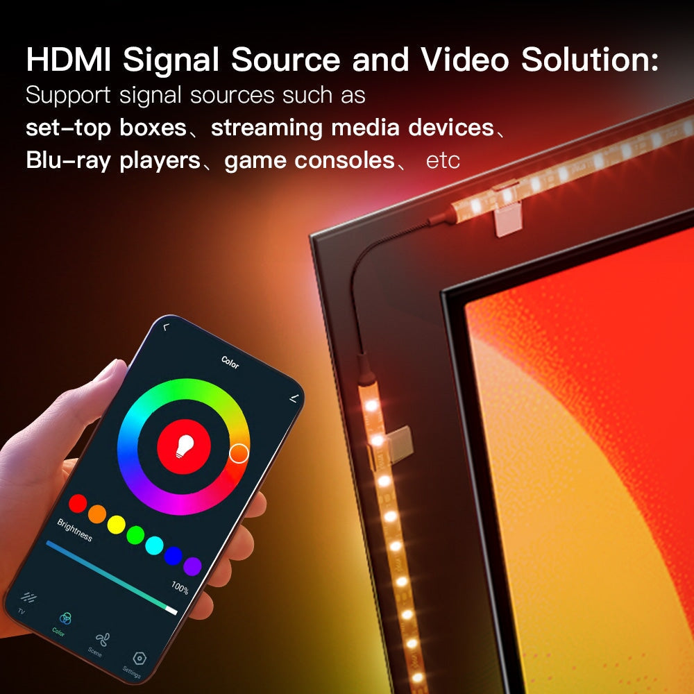 Wifi Bluetooth Smart Display Panel LED Neon Light Strip wiht HDMI Sync
