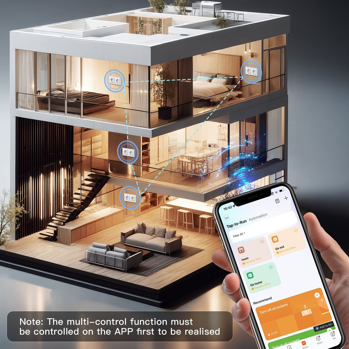 BSEED Prise Murale Wifi UE Prises de Courant Simples Protection Enfants Prises de Courant et Interrupteurs Bseedswitch 