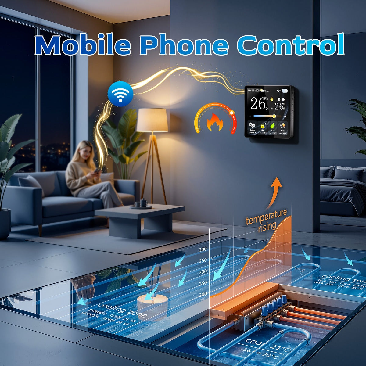 BSEED Smart Wifi Panel Electrical Floor Heating For Home Multi-functional Control Panel central control panel Bseedswitch 
