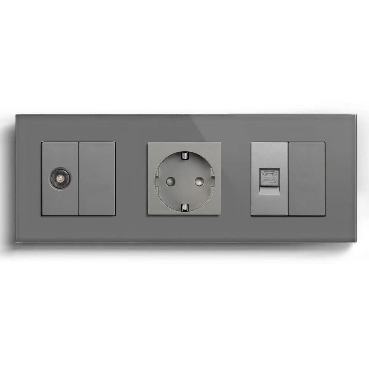 BSEED Product Customization Bseedswitch tv socket and blank key with eu socket with telephone socket with blank key 