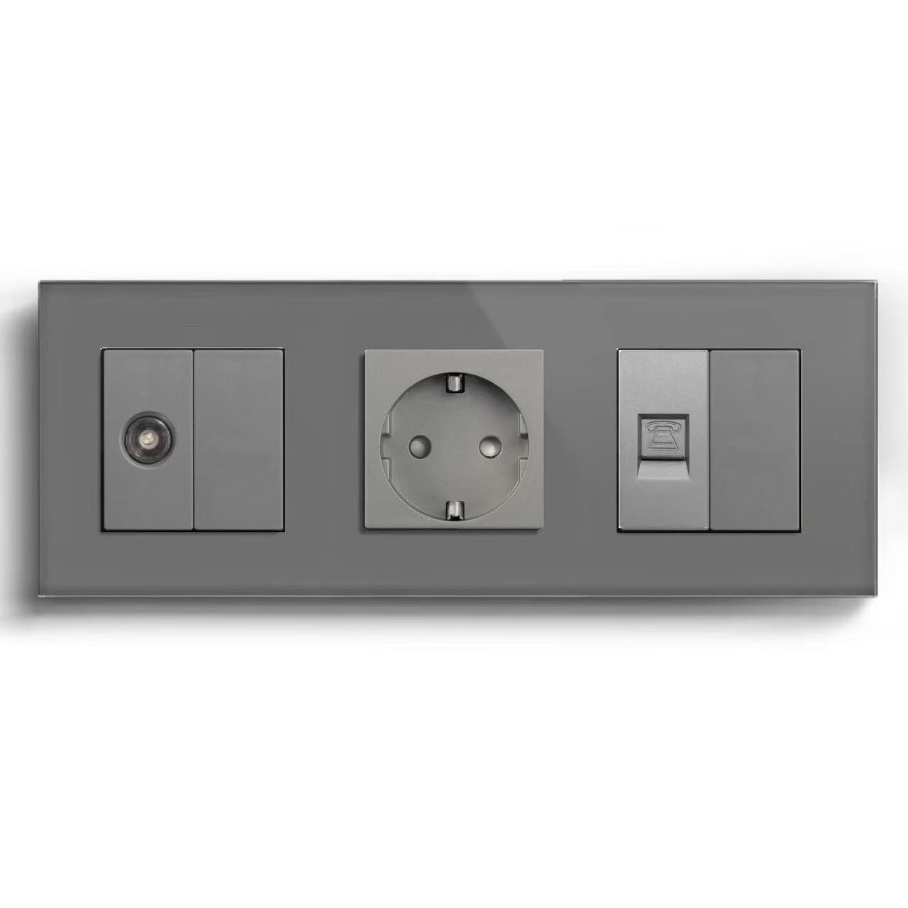 BSEED Product Customization Bseedswitch tv socket and blank key with eu socket with telephone socket with blank key 
