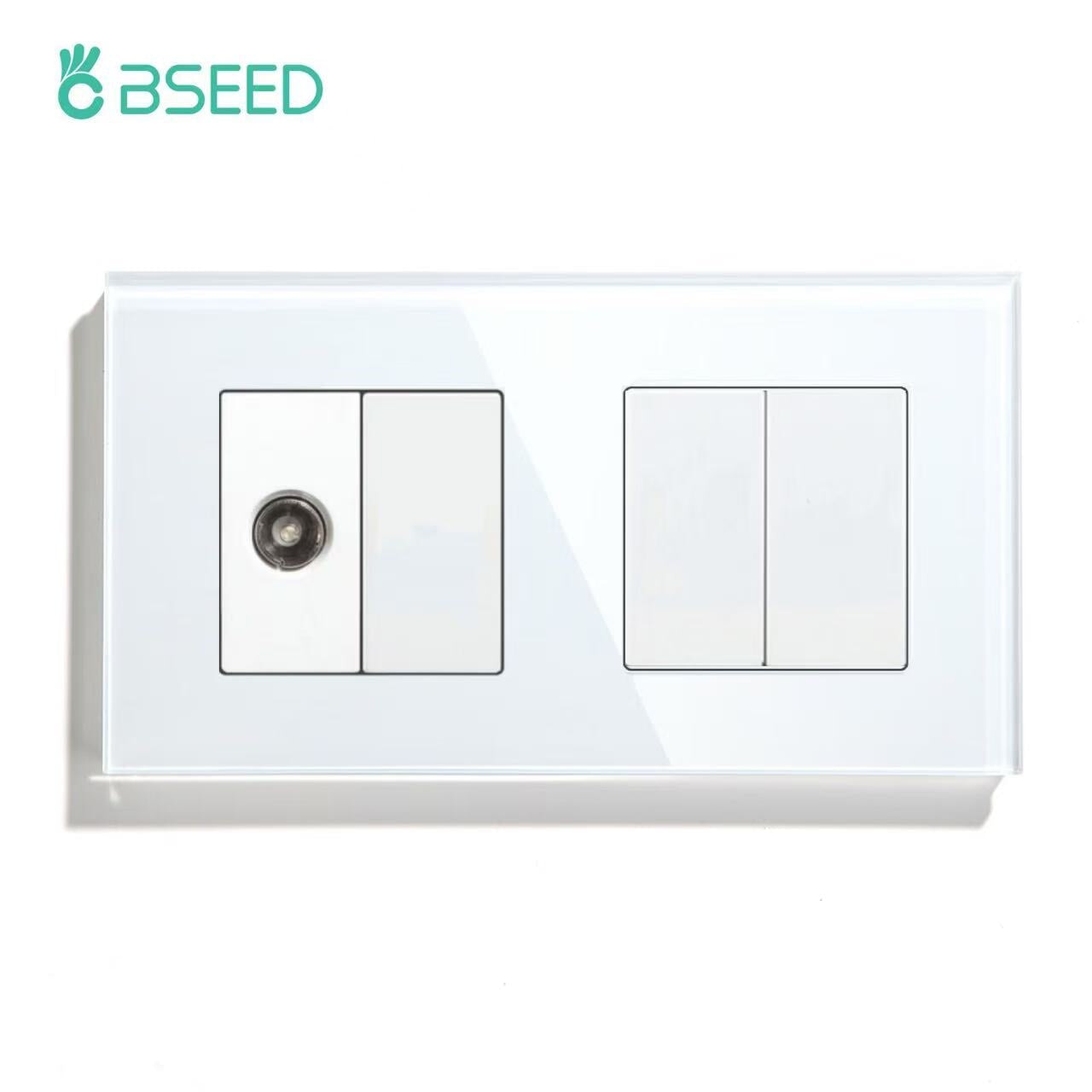 BSEED Product Customization Bseedswitch tv socket and blank key with double blank key 
