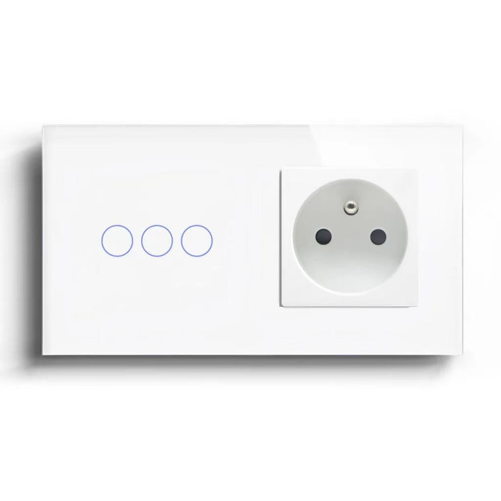 BSEED Product Customization Bseedswitch wifi 3gang switch with french socket 