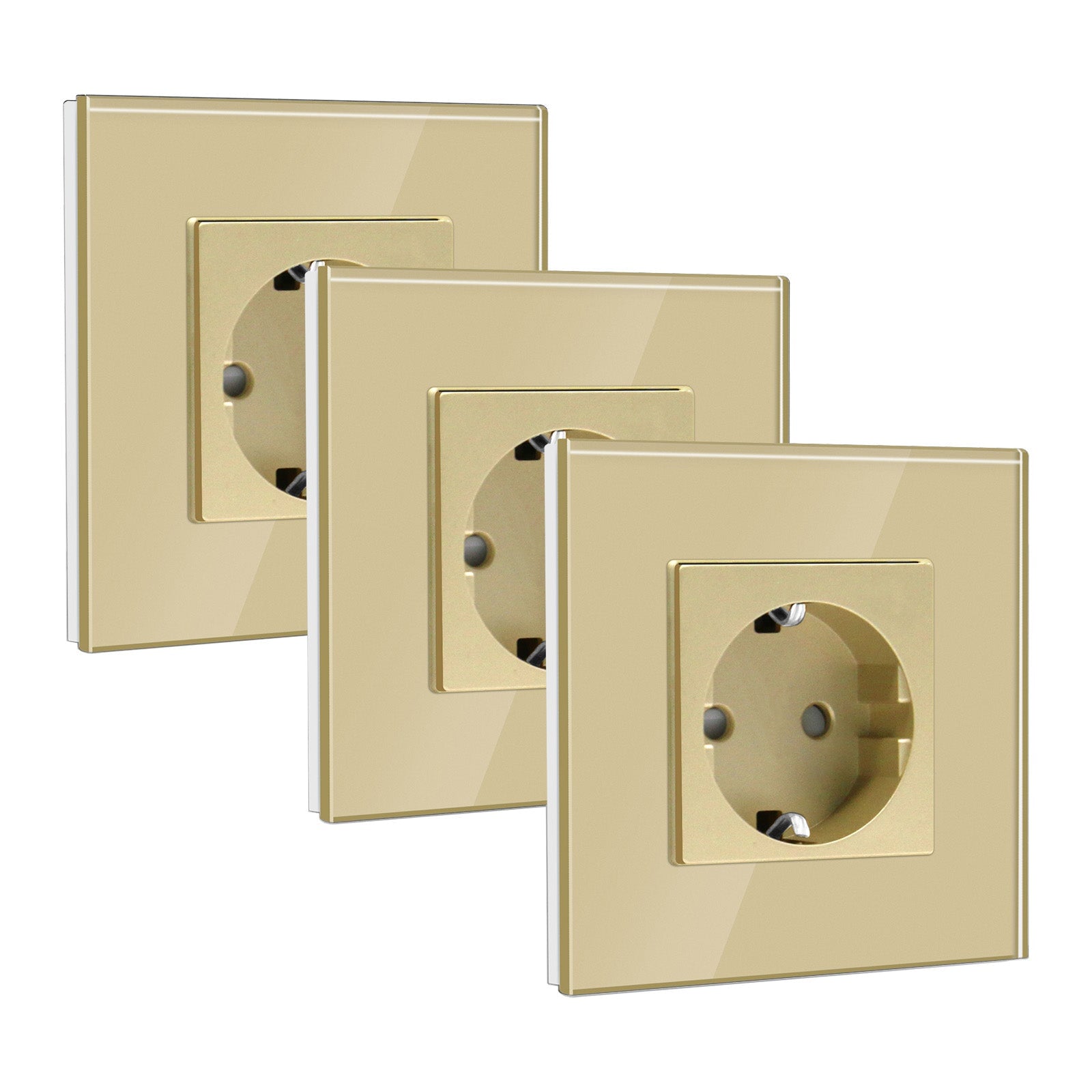 BSEED EU Wall Sockets Power Outlets Glass Panel 16A Multiple packaging Power Outlets & Sockets Bseedswitch 