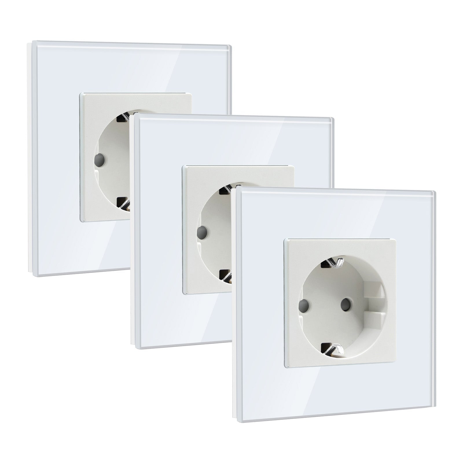 BSEED EU Wall Sockets Power Outlets Glass Panel 16A Multiple packaging Power Outlets & Sockets Bseedswitch 