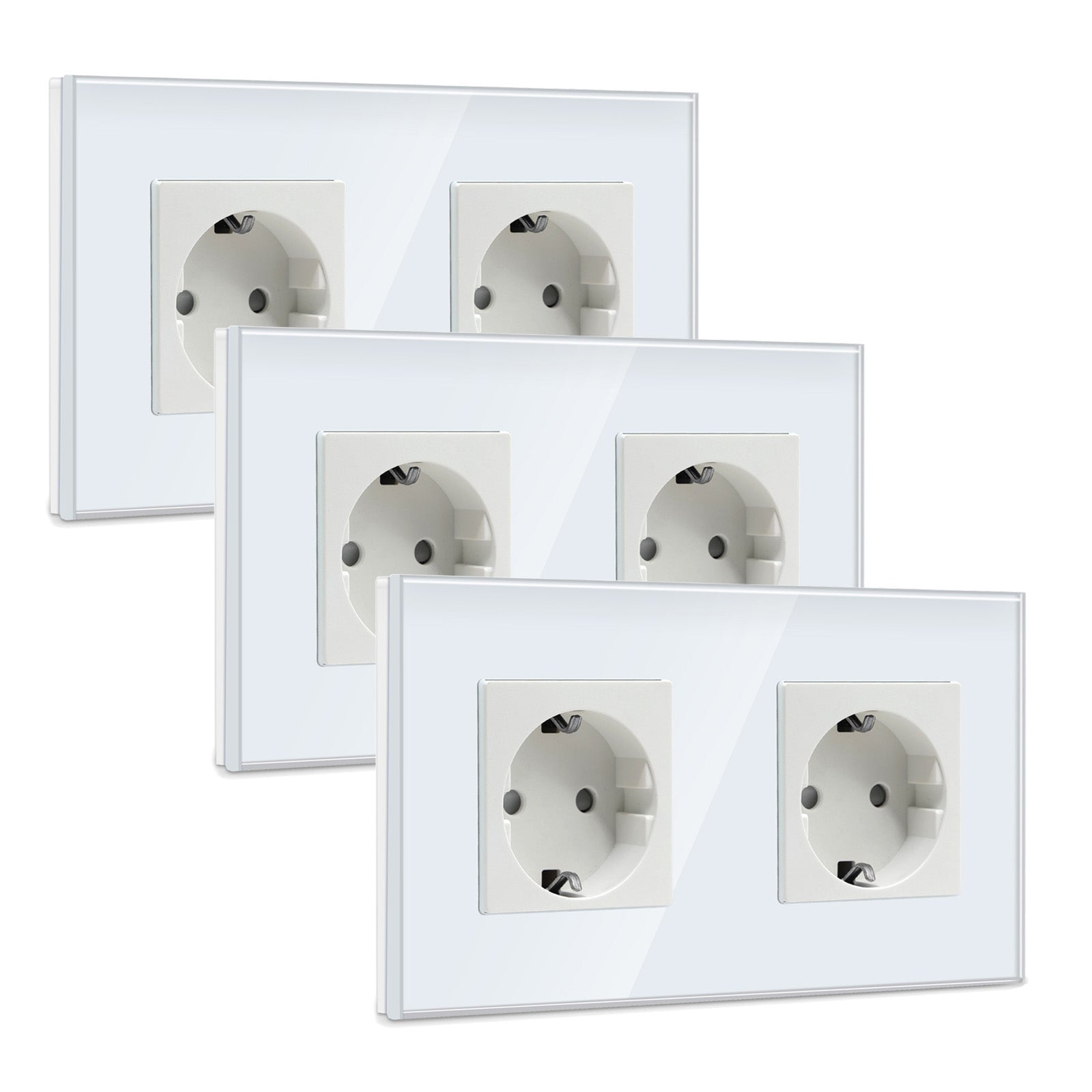 BSEED EU Wall Sockets Power Outlets Glass Panel 16A Multiple packaging Power Outlets & Sockets Bseedswitch 