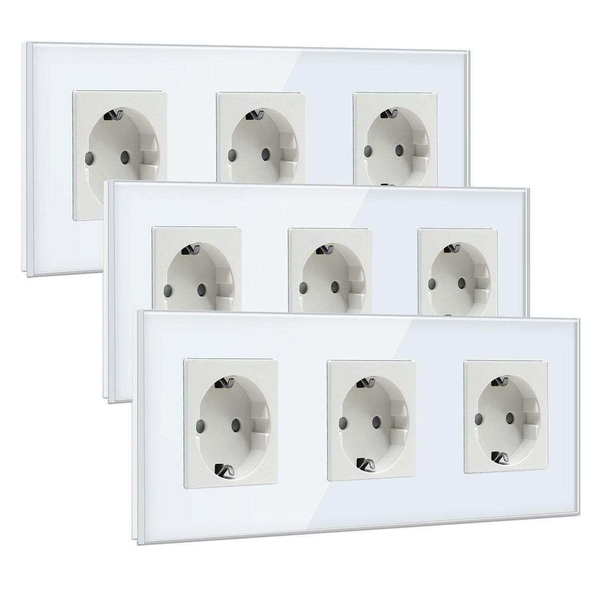 BSEED EU Wall Sockets Power Outlets Glass Panel 16A Multiple packaging Power Outlets & Sockets Bseedswitch 