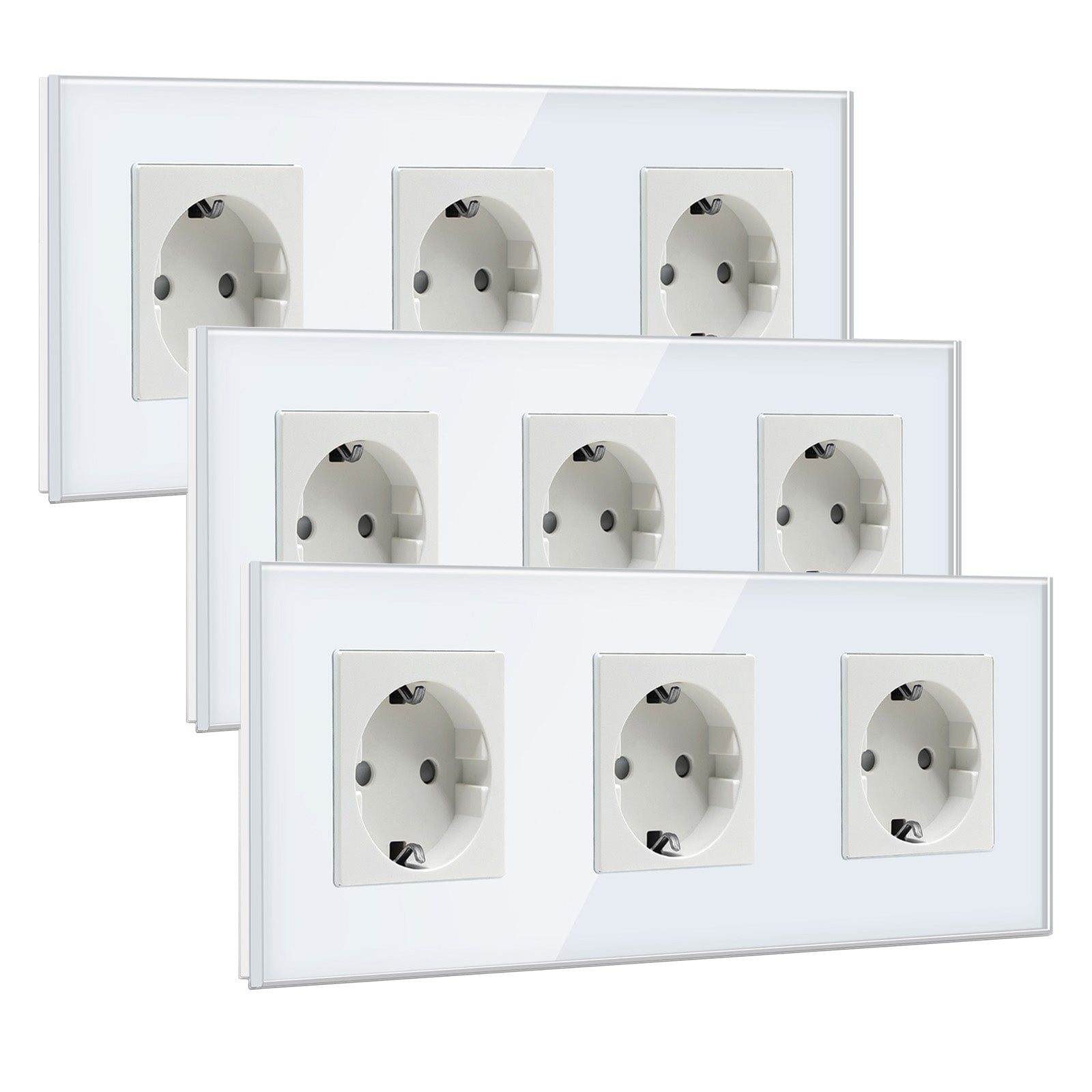 BSEED EU Wall Sockets Power Outlets Glass Panel 16A Multiple packaging Power Outlets & Sockets Bseedswitch 