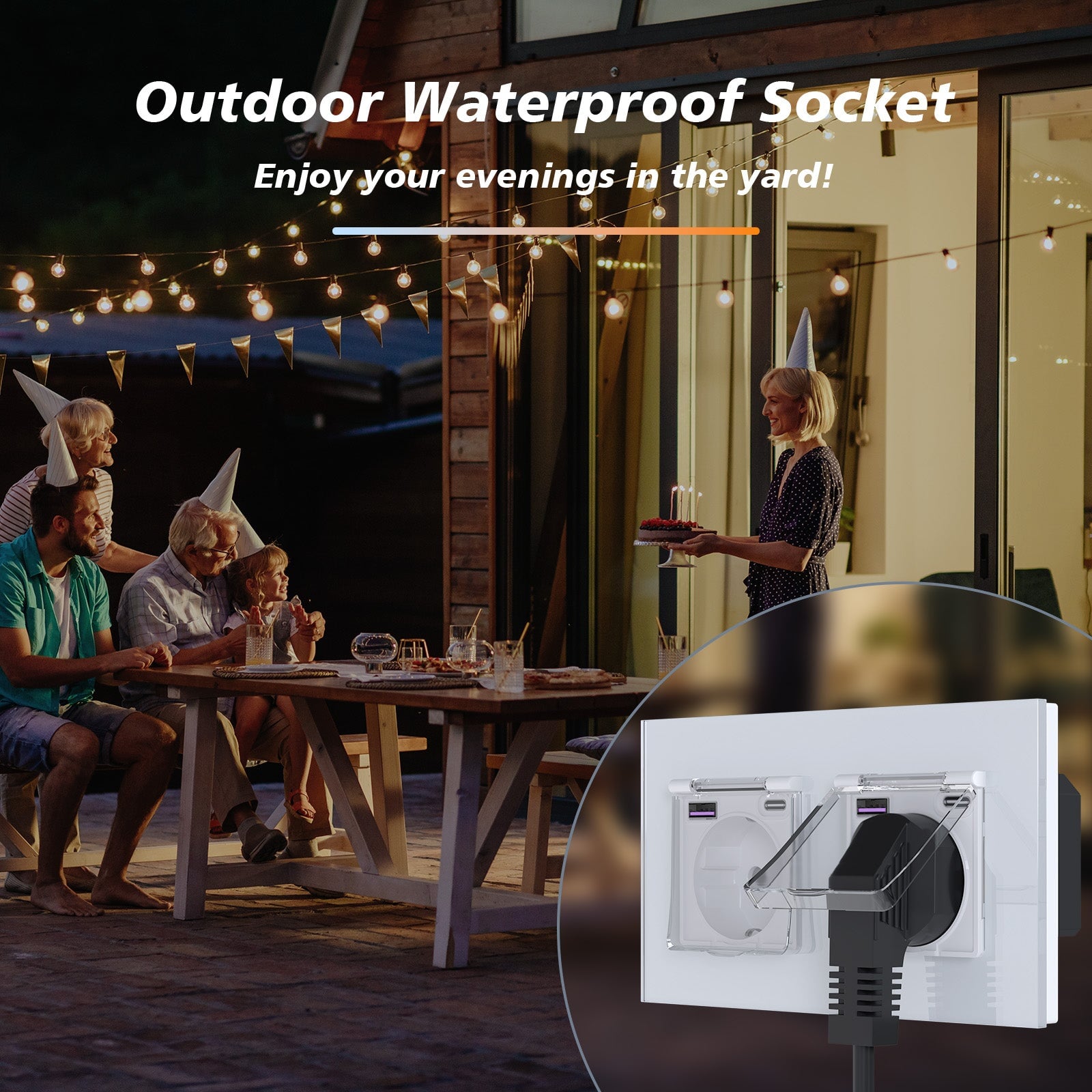 Eu Wall socket with USB Type-C changing plug with Cover Glass Panel 20W Fast Charging Power Outlets & Sockets Bseedswitch 