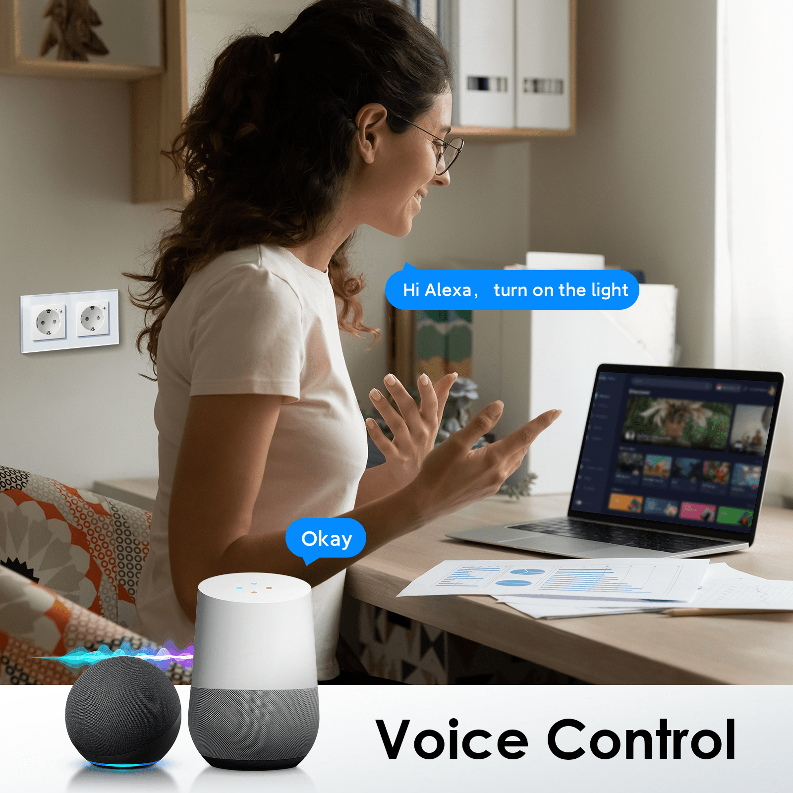 Bseed Wifi EU Standard Socket Wall Sockets With Energy Monitoring Power Outlets & Sockets Bseedswitch 