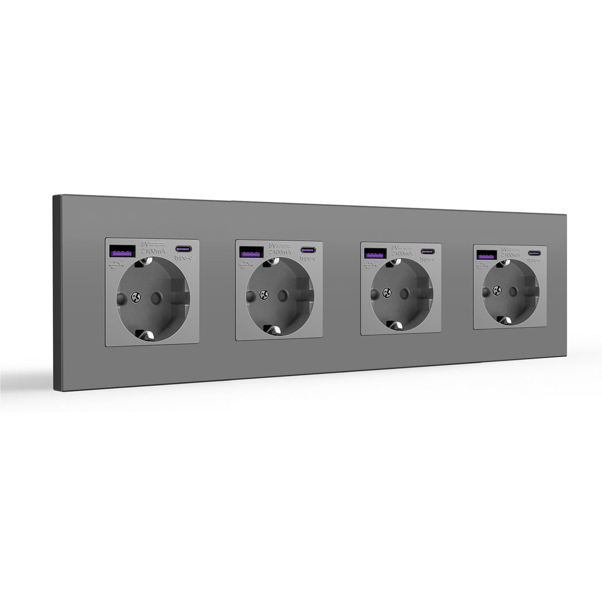BSEED EU sockets with 20W PD Fast Charge Type-C Interface Outlet Wall Socket
