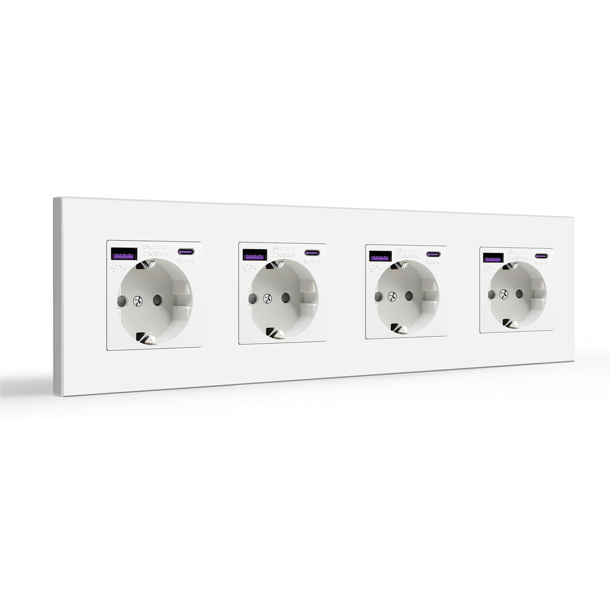 BSEED EU sockets with 20W PD Fast Charge Type-C Interface Outlet Wall Socket