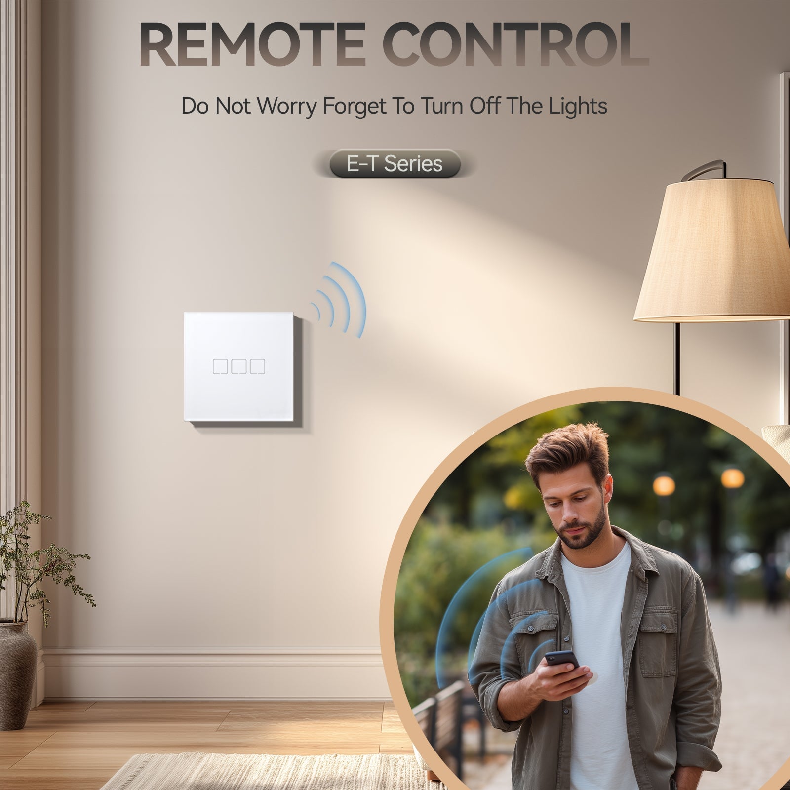 Echo Serie Smart Wifi Light Switch (With Neutral) Glass Panel Light Switches Bseedswitch 