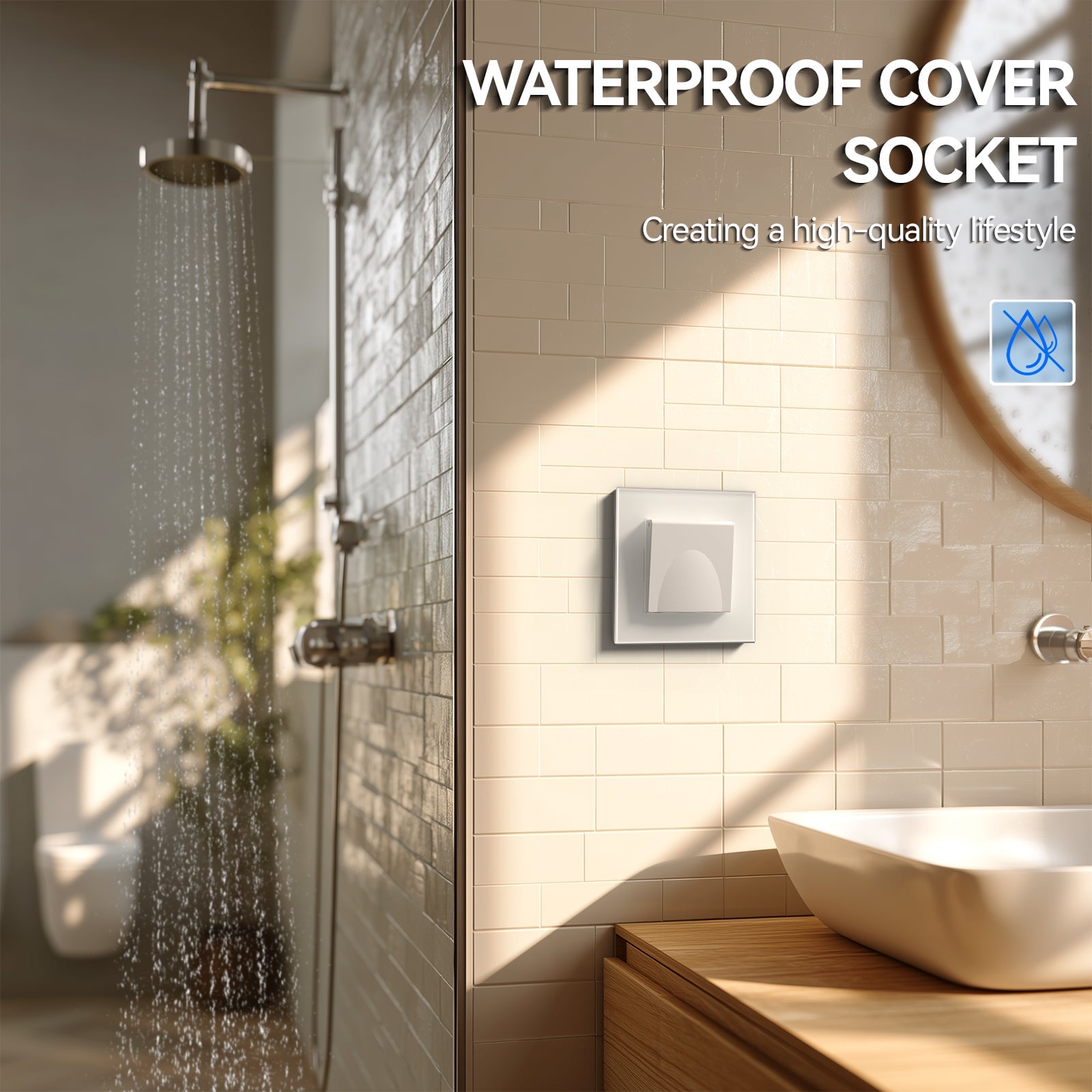 BSEED Heritage Series EU Wall Sockets With Cover Waterproof Electric Socket with Claw Technology 16A Socket Work With Type E Plug Power Outlets & Sockets Bseedswitch 