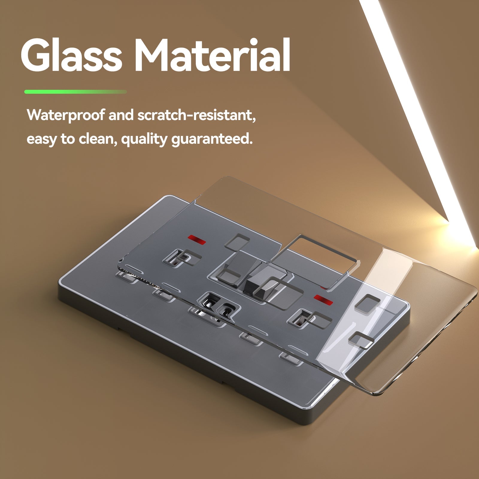 BSEED UK Standard 13A Socket with USB-C Port Electrical switch sockets for G-type plugs Power Outlets & Sockets Bseedswitch 